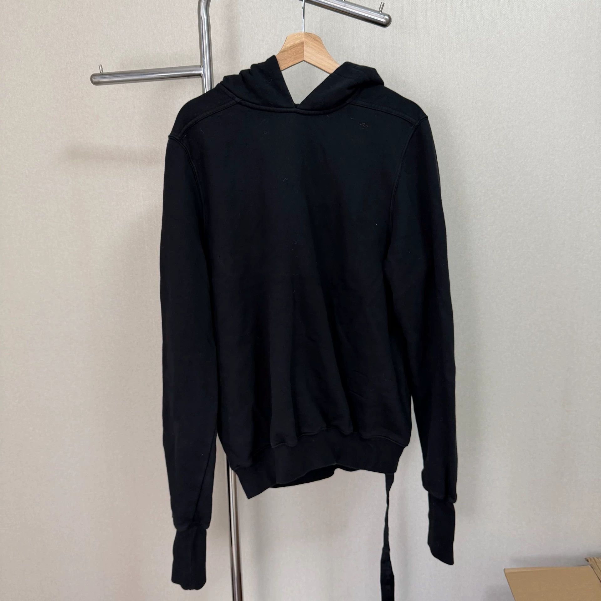 Rick Owens Rick Owens Drkshdw Black Sash Cord-back Hoodie Fleece Size L / US 10 / IT 46 - 1 Thumbnail