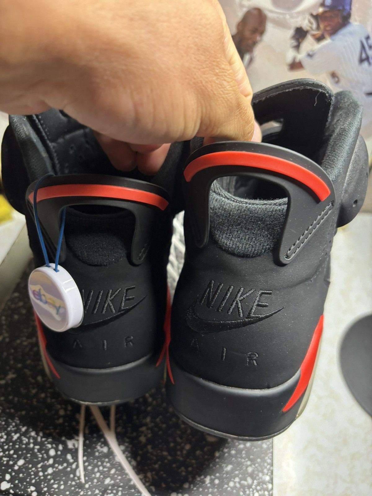Jordan Brand Air Jordan 6 Retro black infrared Size US 11 / EU 44 - 7 Thumbnail