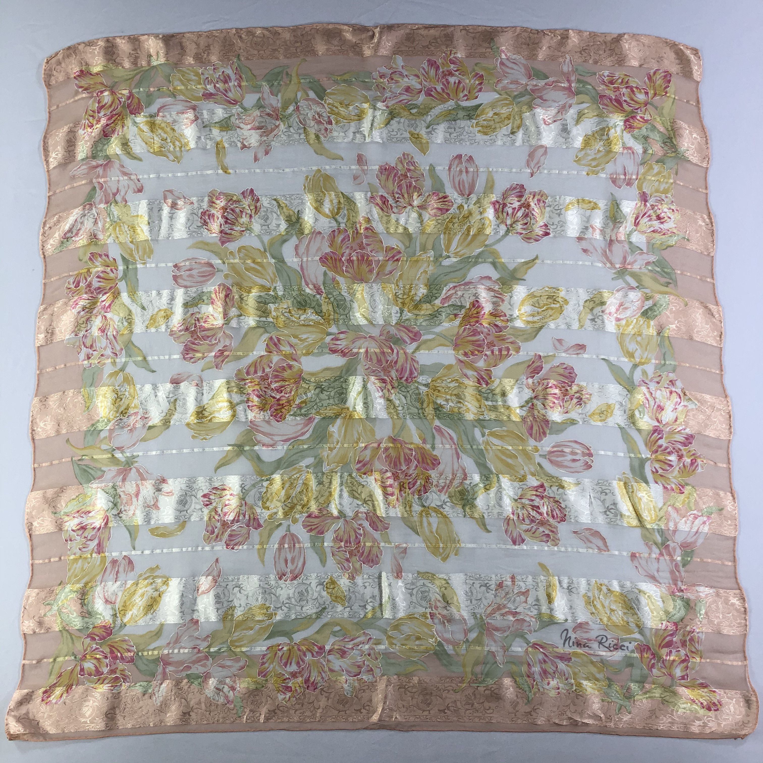 Nina Ricci × Vintage Vintage Nina Ricci Silk Scarf Size ONE SIZE - 2 Thumbnail