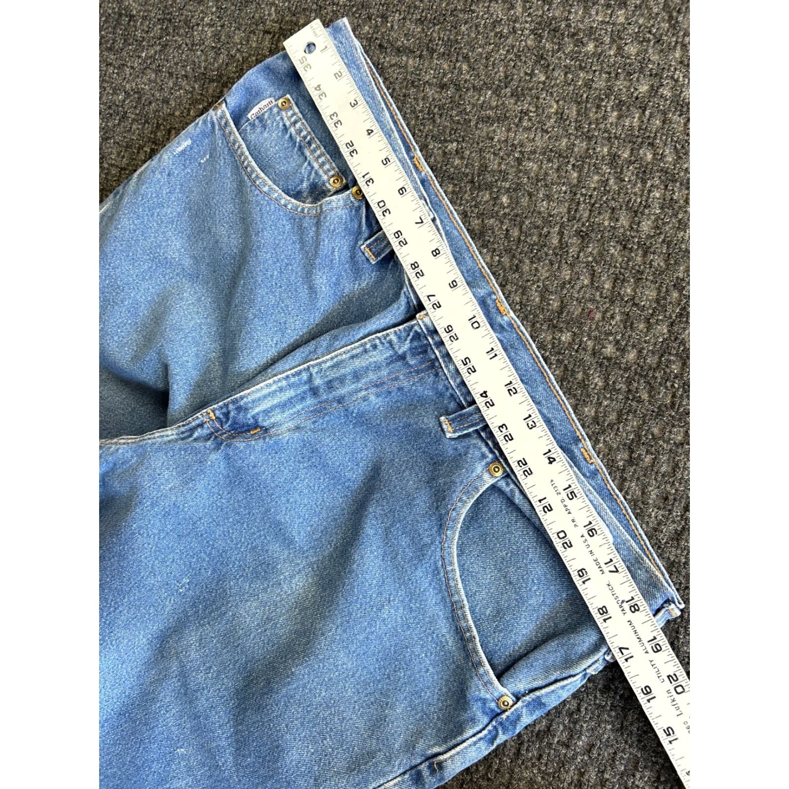 Carhartt VINTAGE Carhartt Jeans Relaxed Fit Baggy 38 x 30 Denim Blue 80s 90s Grunge Logo USA Mens Jeans Size US 38 / EU 54 - 7 Thumbnail