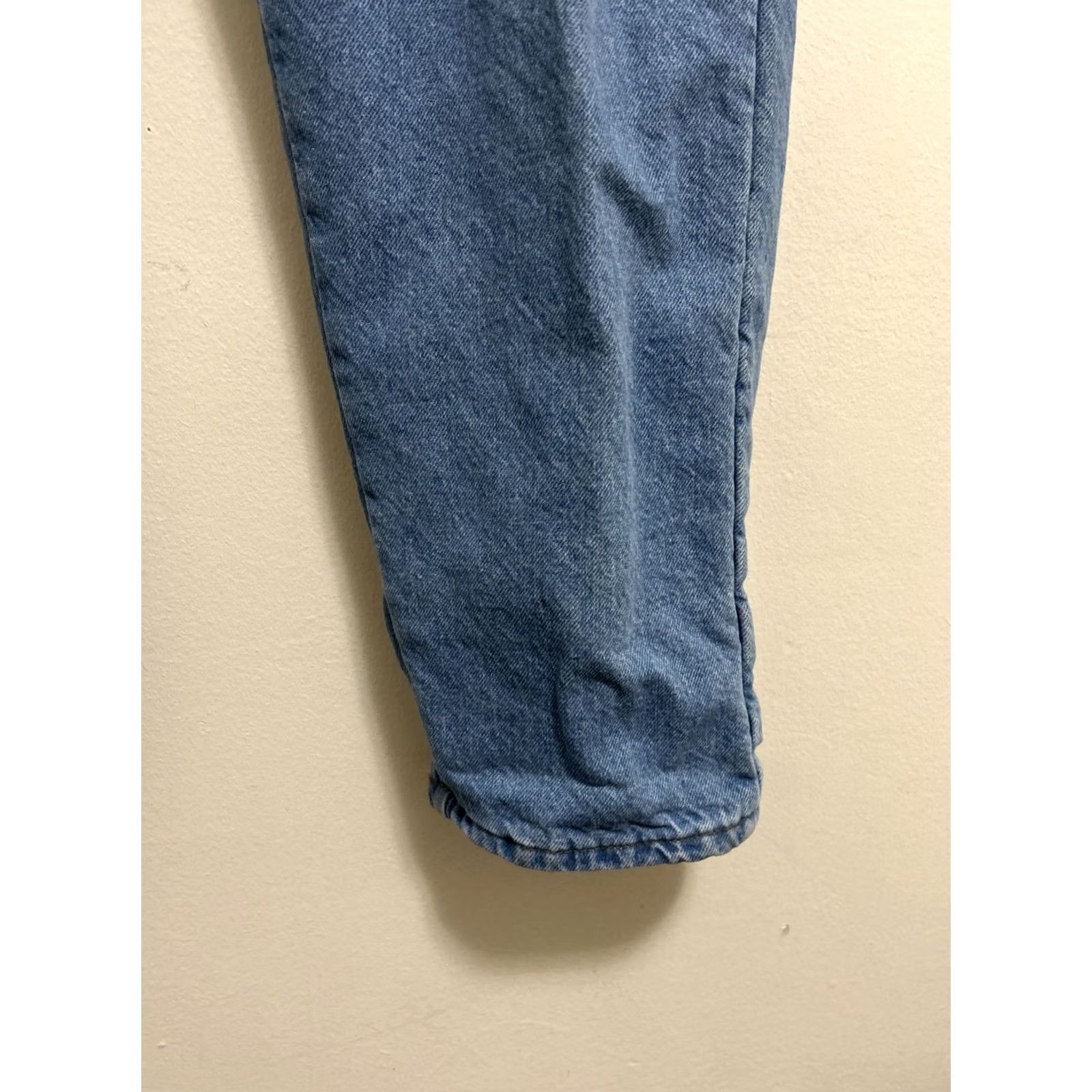 Vintage VINTAGE L.L. Bean Jeans Mens 36x30 Blue Plaid Denim 5-Pocket Relaxed Zip Made In USA M L Boy? Size US 36 / EU 52 - 4 Thumbnail