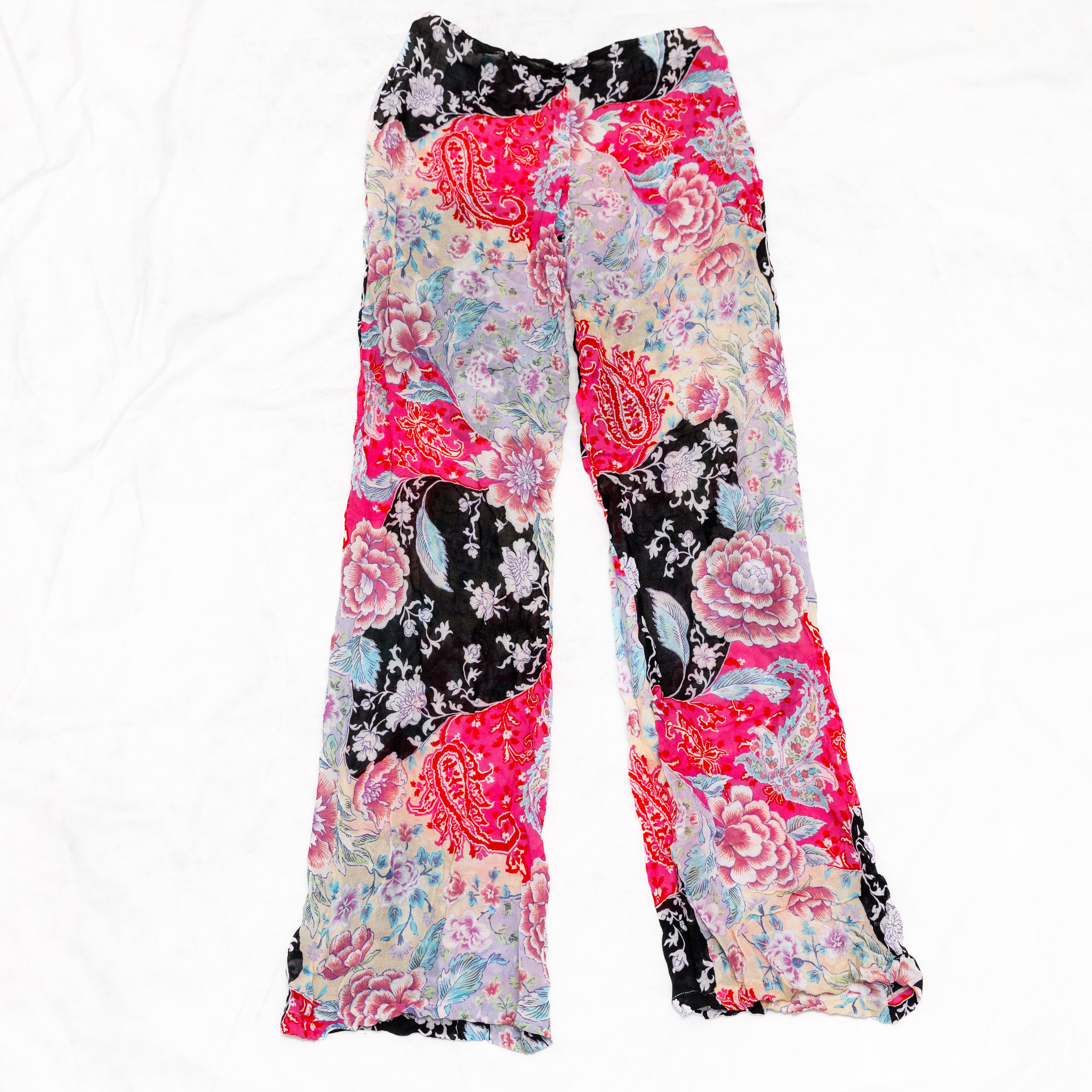Other Andres Sarda Pink Black Beach Pants Floral Size S Size 24" / US 00 / IT 34 - 6 Thumbnail