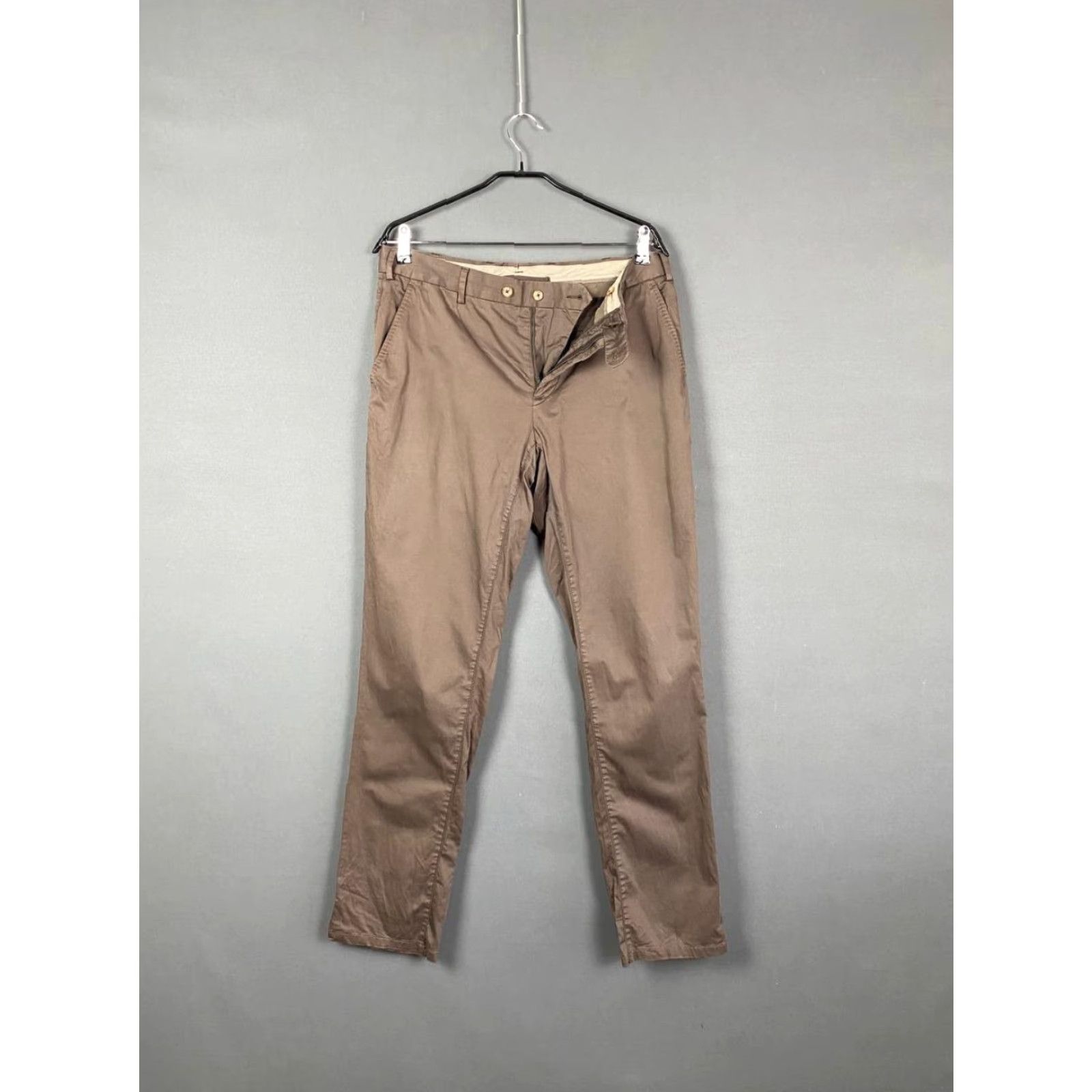 Suitsupply Suitsupply Mens Casual Pants Regular Straight Brown Size 50 Inseam 33in Belt Loop/Zip Button Comfort Stretch Pockets Size US 34 / EU 50 - 4 Thumbnail