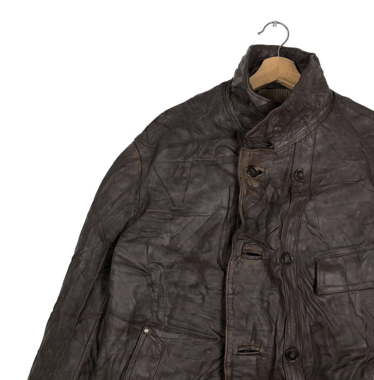 Vintage 🔥VINTAGE BIKER AERO LEATHER JACKET CARGO POCKET JAPAN Size US M / EU 48-50 / 2 - 7 Thumbnail