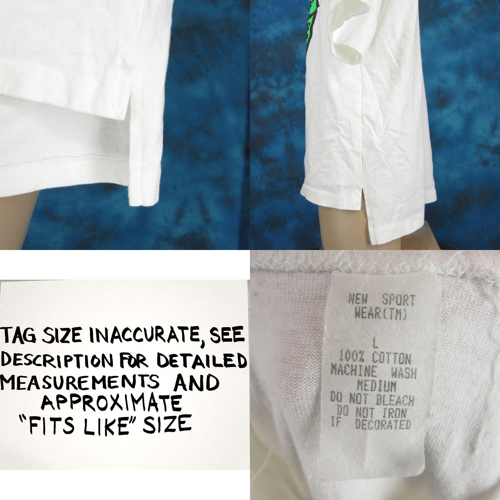 Vintage VINTAGE Nike Shirt Adult L White 90s 80s Surf Beach Skate Hip Hop T-Shirt Navy Blue Size US L / EU 52-54 / 3 - 8 Thumbnail