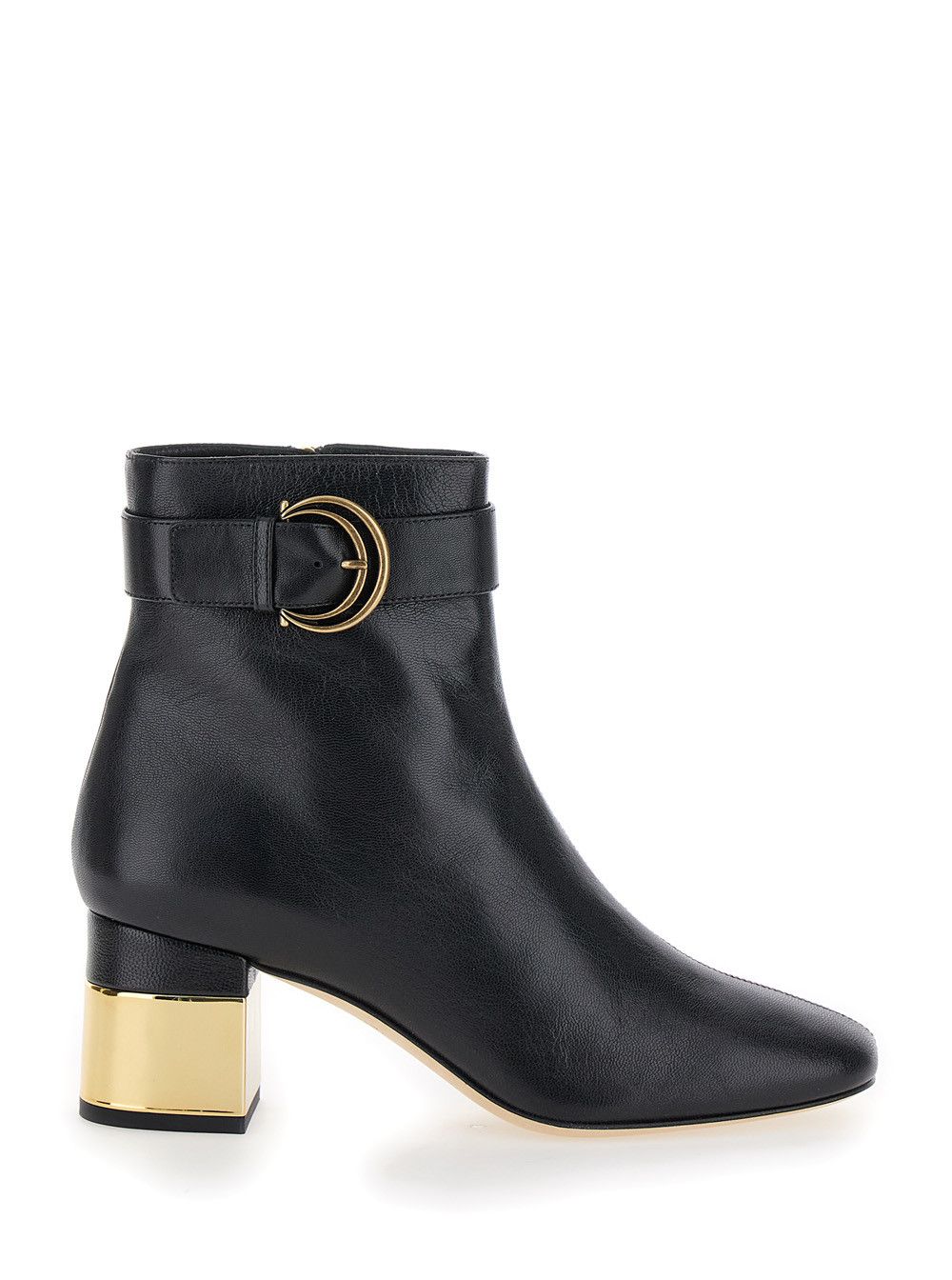 Chloe 'Alize' Black Ankle Boots with C Buckle in Smooth Leather Woman Size US 6 / IT 36 - 1 Thumbnail