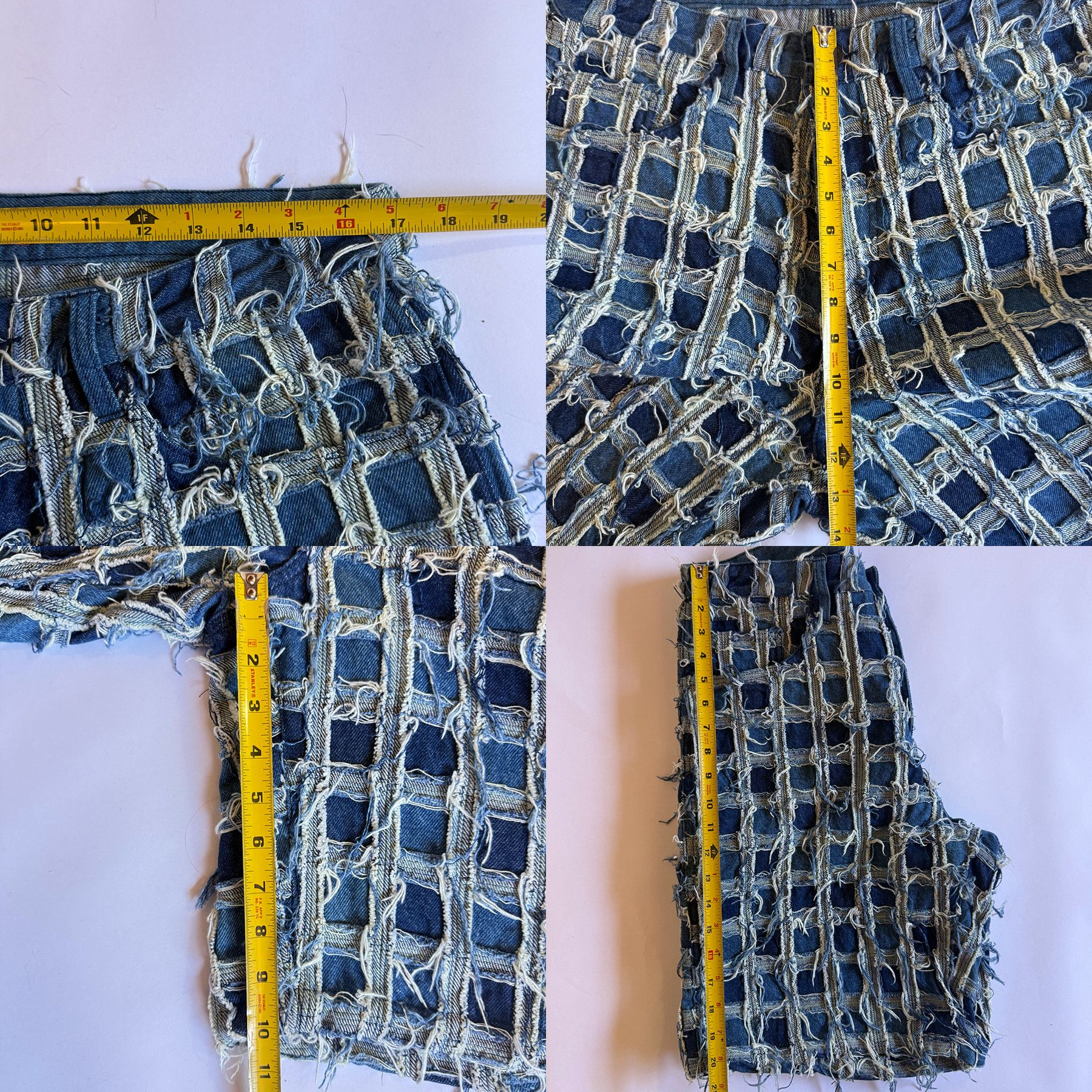 Supreme Supreme Frayed Patchwork Baggy Denim Short | Grailed
