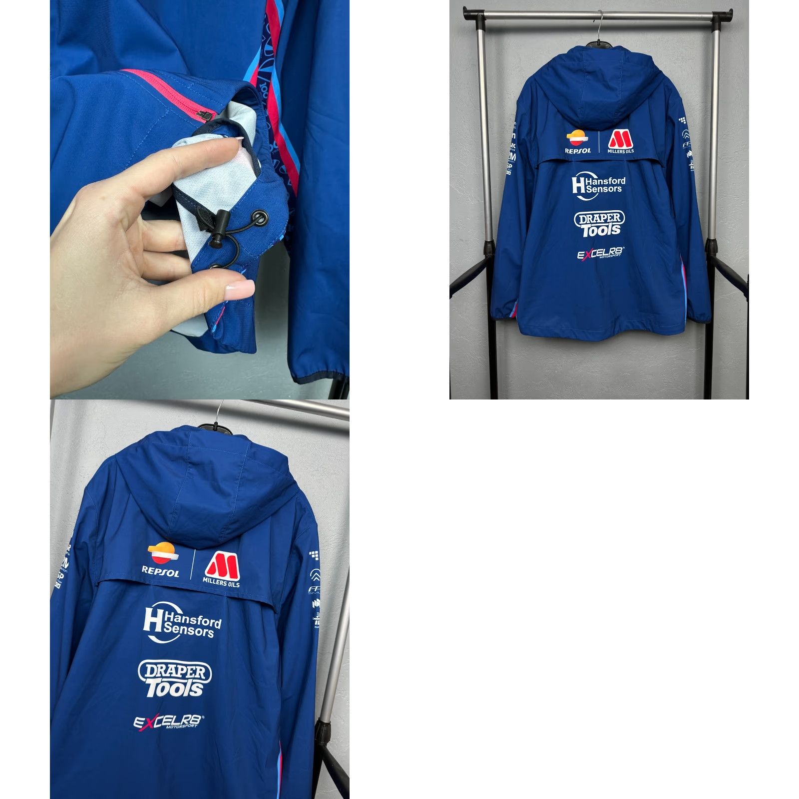 Vintage Excelr8 Motorsport Mens Windbreaker Jacket XL3 3XL Blue Zip Full Zip Jacket Racing Windbreaker Mens 3XL Size US XXL / EU 58 / 5 - 8 Thumbnail