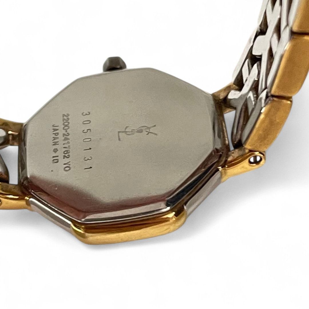 Yves Saint Laurent Yves Saint Laurent Two-tone octagonal watch Size ONE SIZE - 3 Thumbnail