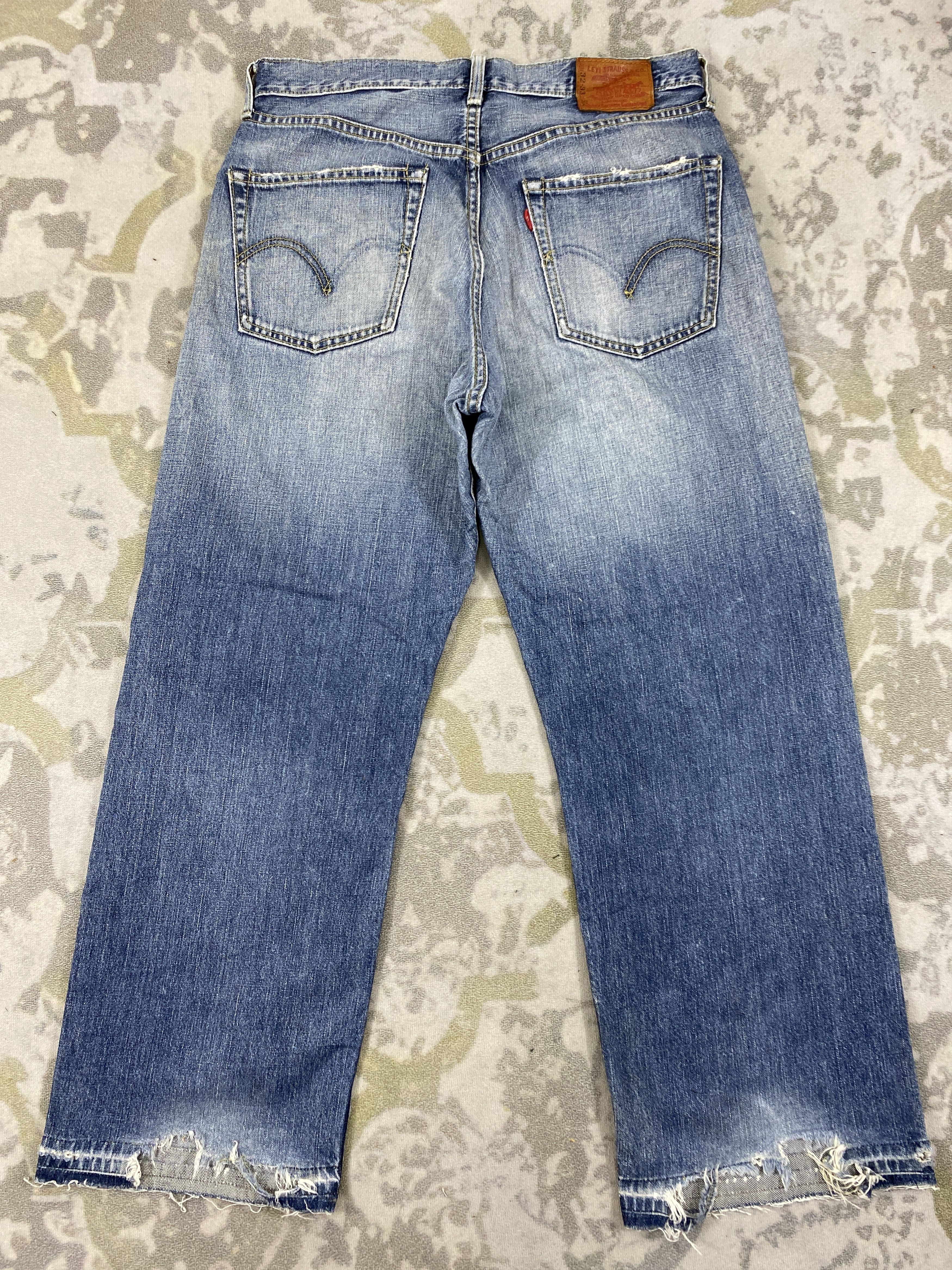 Levi's Distressed Vintage Levi's 504 Baggy Jeans 32x27.5 - JN3859 Size US 32 / EU 48 - 2 Thumbnail