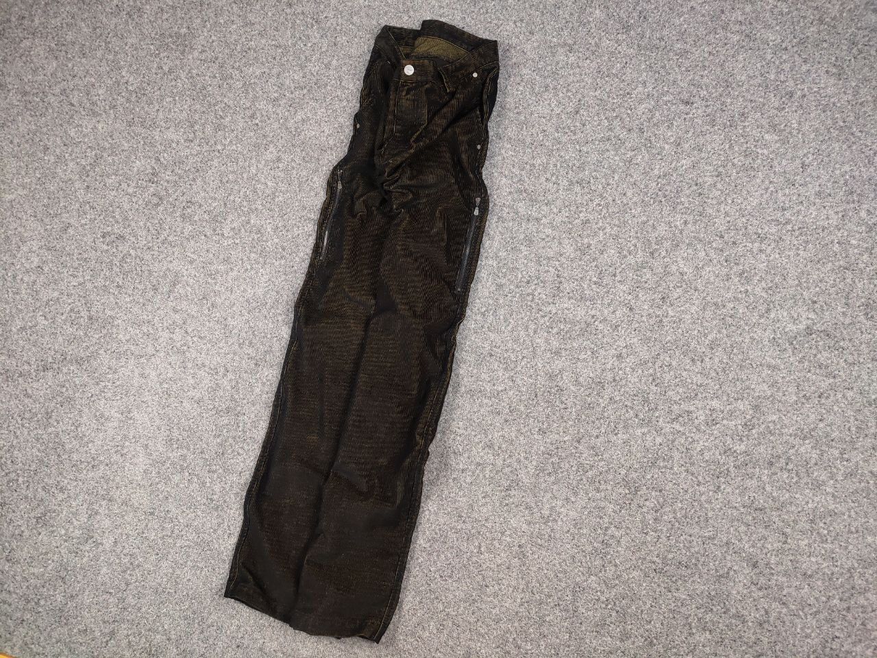 Versace 🔥 Vintage 90's Versace Corduroy Gradient fabric Zip Pants Size US 34 / EU 50 - 3 Thumbnail