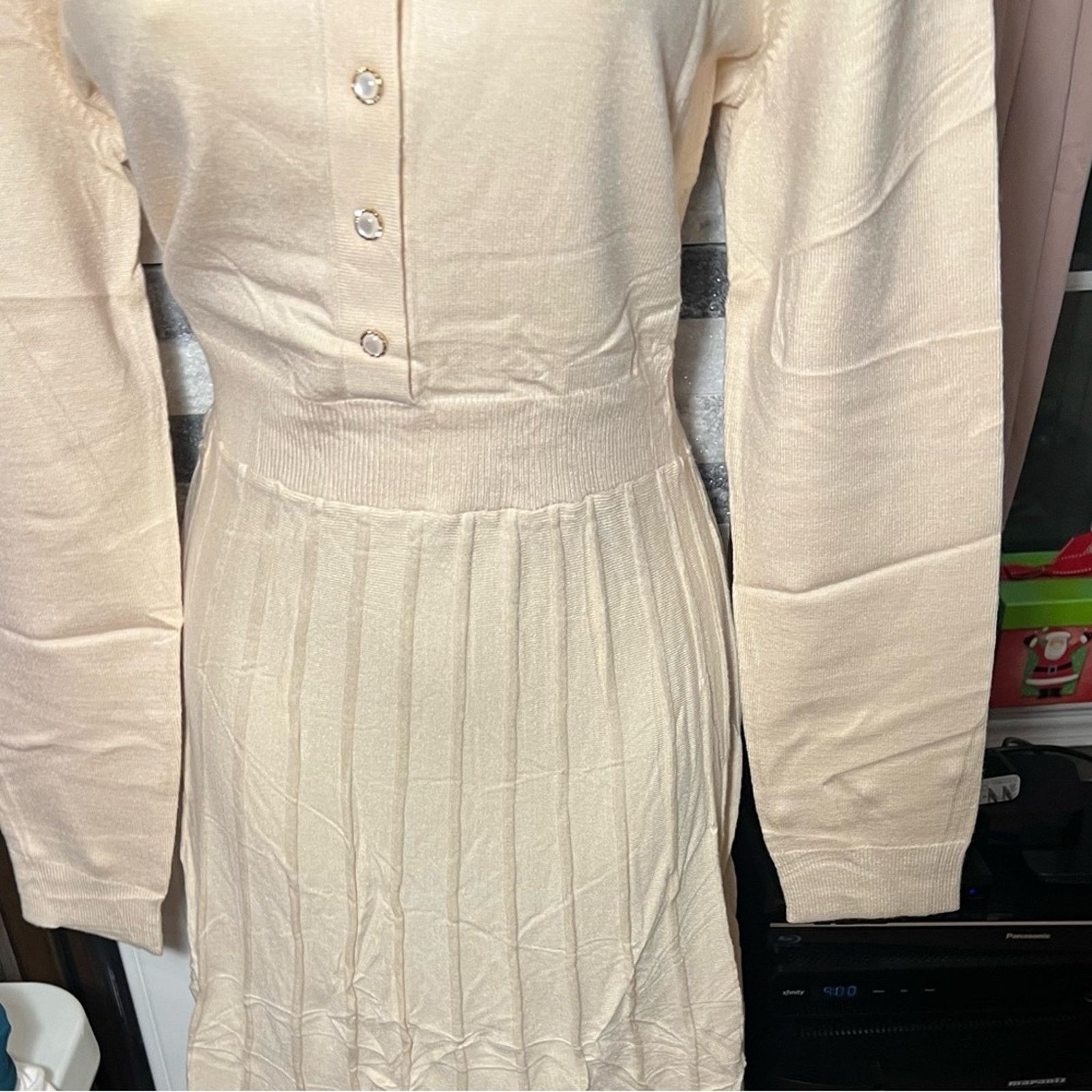 & Other Stories MIROL Women’s Pleated Contrast Sweater Dress –XL Size XL / US 12-14 / IT 48-50 - 5 Thumbnail