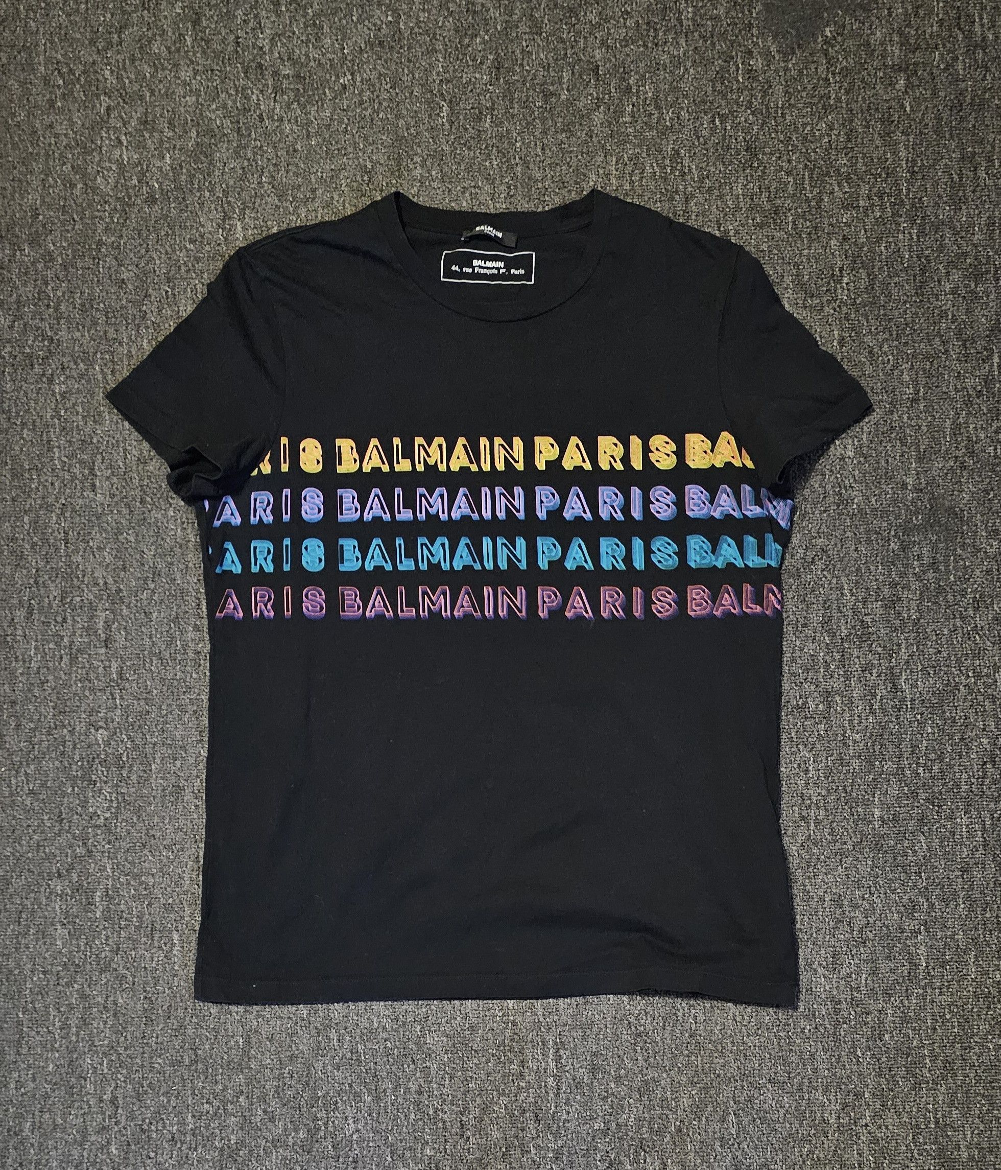 Balmain Balmain Men's Color Logo T-Shirt Size L Size US L / EU 52-54 / 3 - 1 Thumbnail