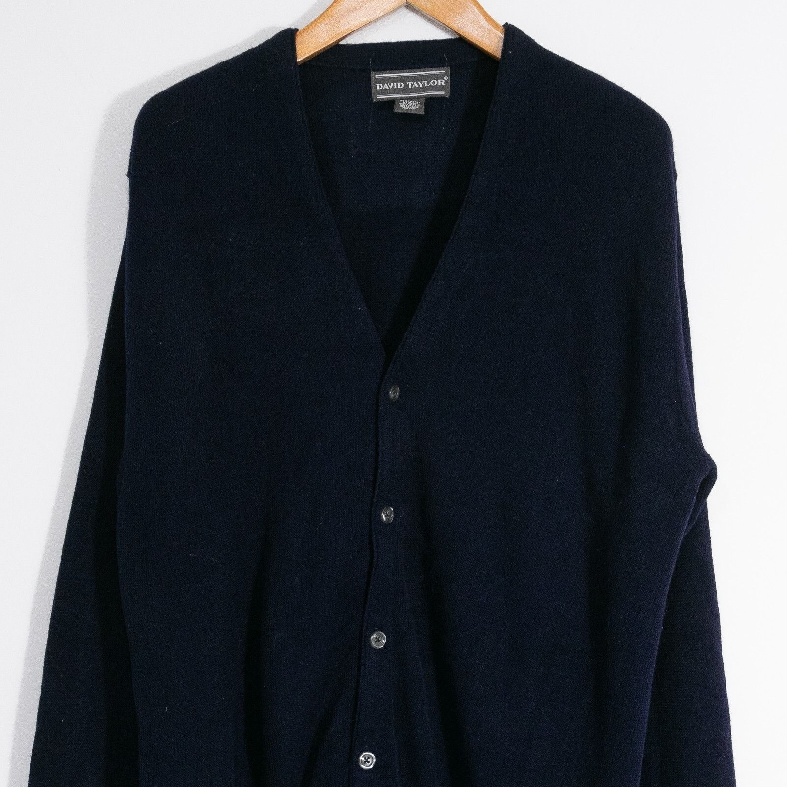 Vintage Vintage David Taylor Acrylic Cardigan Sweater Large Tall Size US L / EU 52-54 / 3 - 3 Thumbnail
