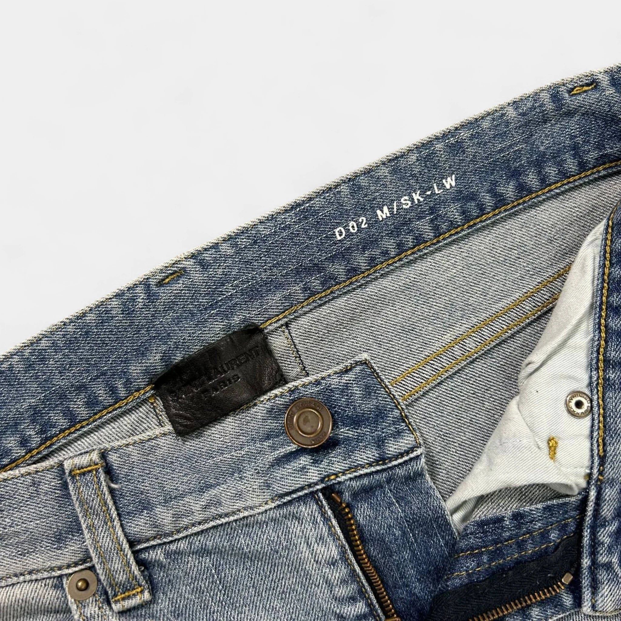 Saint Laurent Paris Saint Laurent Classic Light Blue Denim Skinny Jeans Size US 31 - 3 Thumbnail