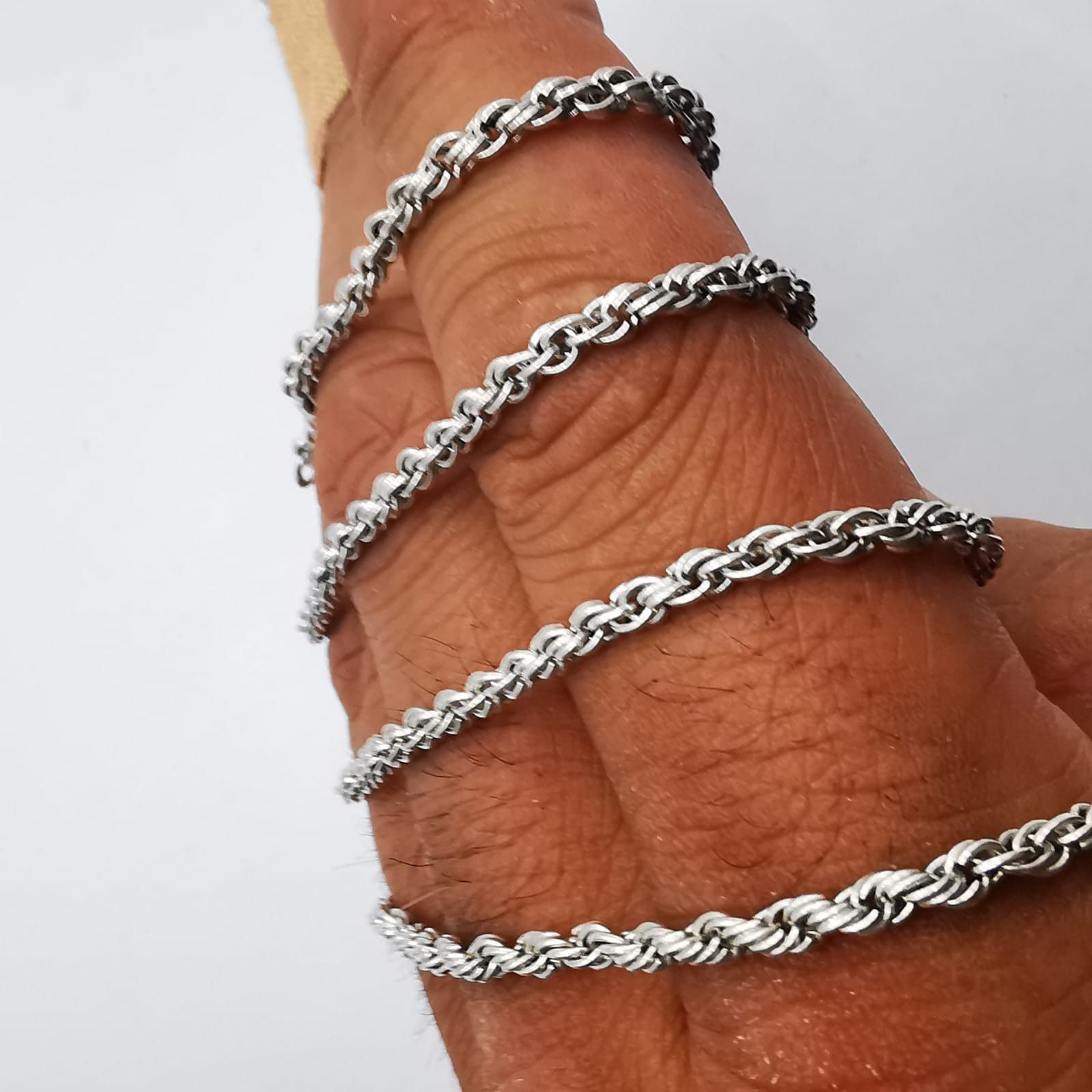 Sterling Silver Vintage Jewelry Chain, 925 Sterling Silver, Signed 16,13g Size ONE SIZE - 2 Thumbnail