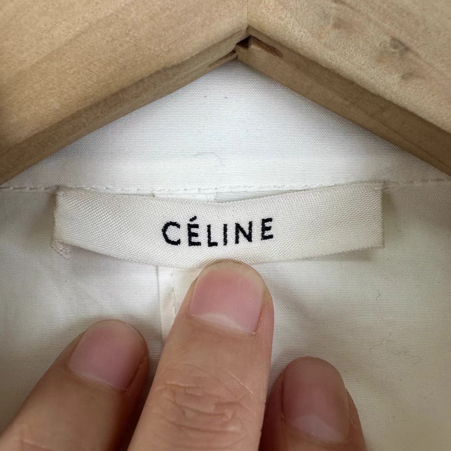 Celine CELINE White Waist-Fitted Short Sleeve Shirt K12 Size XXS / US 00 / IT 34 - 4 Thumbnail