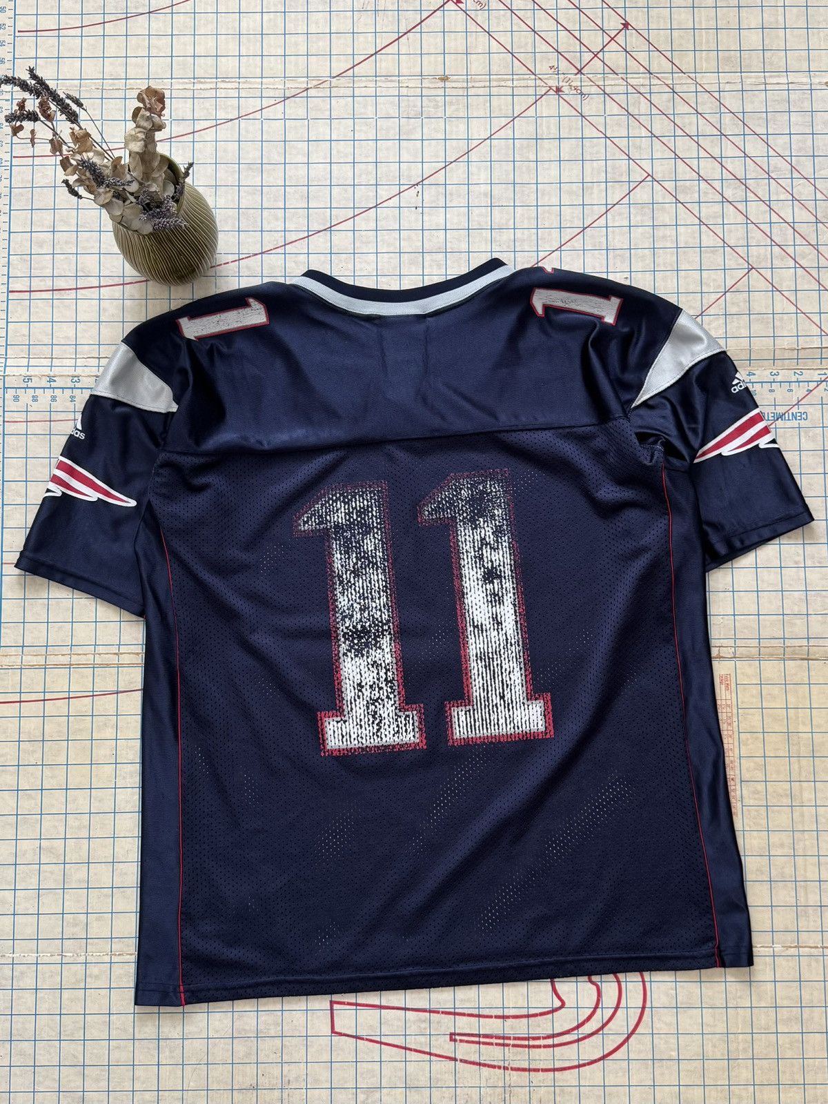 Adidas Vintage Adidas Team New England Patriots Drew Bledsoe Jersey Size US L / EU 52-54 / 3 - 13 Thumbnail