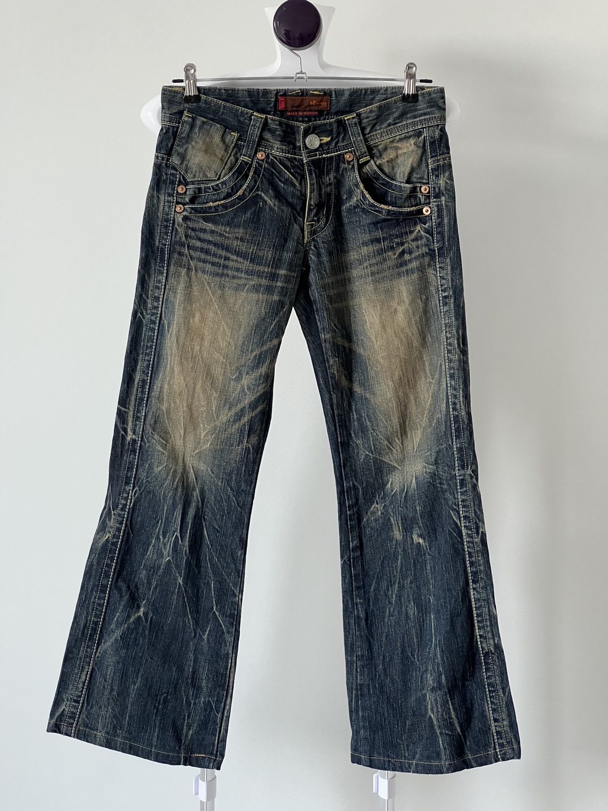 Japanese Brand P627 ET/ET BOITE FLARED DENIM MADE IN JAPAN Size US 30 / EU 46 - 3 Thumbnail