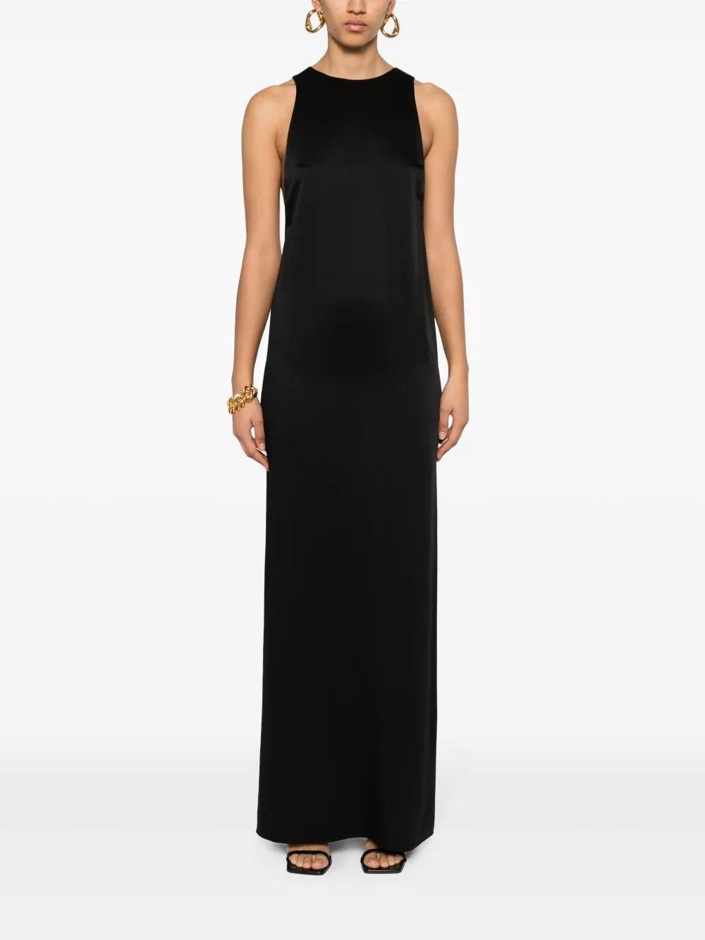 Saint Laurent Paris o1y0126 Maxi Dress in Black Size S / US 4 / IT 40 - 2 Thumbnail