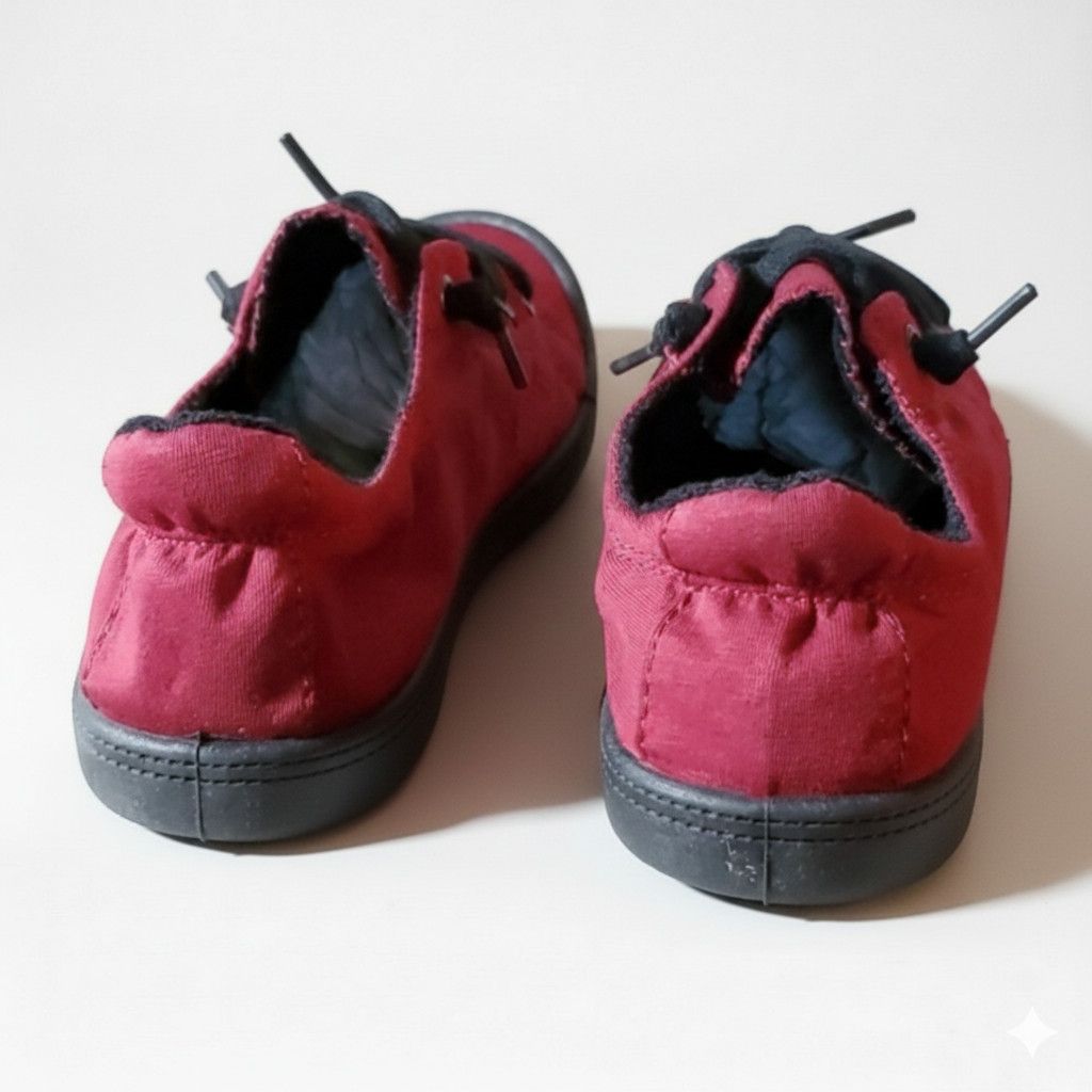 Other Forever Link Size 6 NEW Sneakers Red Black Slip-on Burgundy Size US 6 / IT 36 - 3 Thumbnail