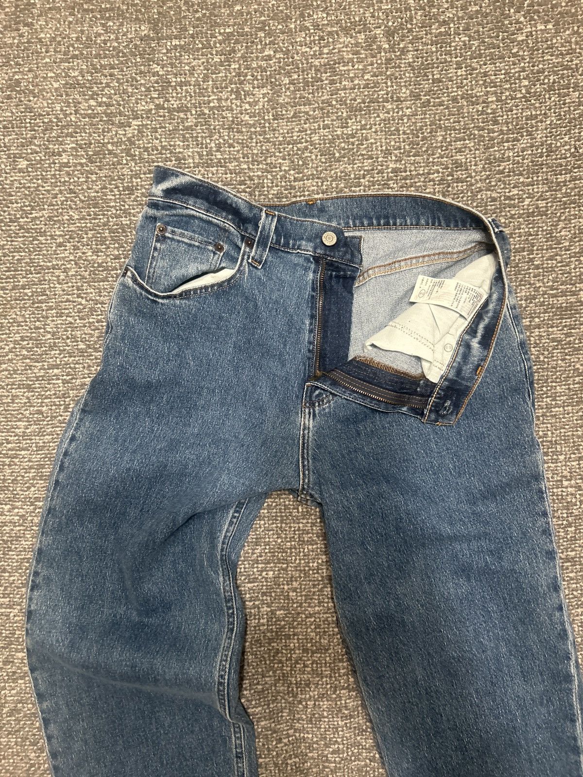 Designer × Vintage Washed Blue Baggy Denim Size US 31 - 3 Thumbnail