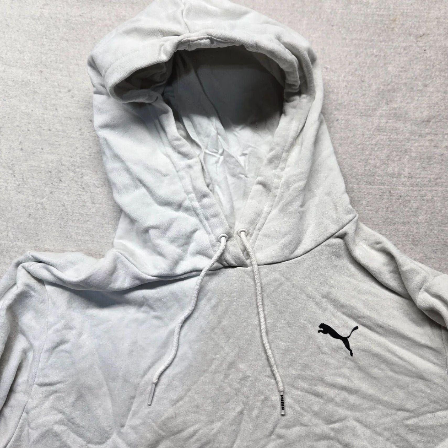 Puma Vintage Puma Women's Hoodie Sweater M White Fleece Pullover Casual Activewear Size M / US 6-8 / IT 42-44 - 2 Thumbnail