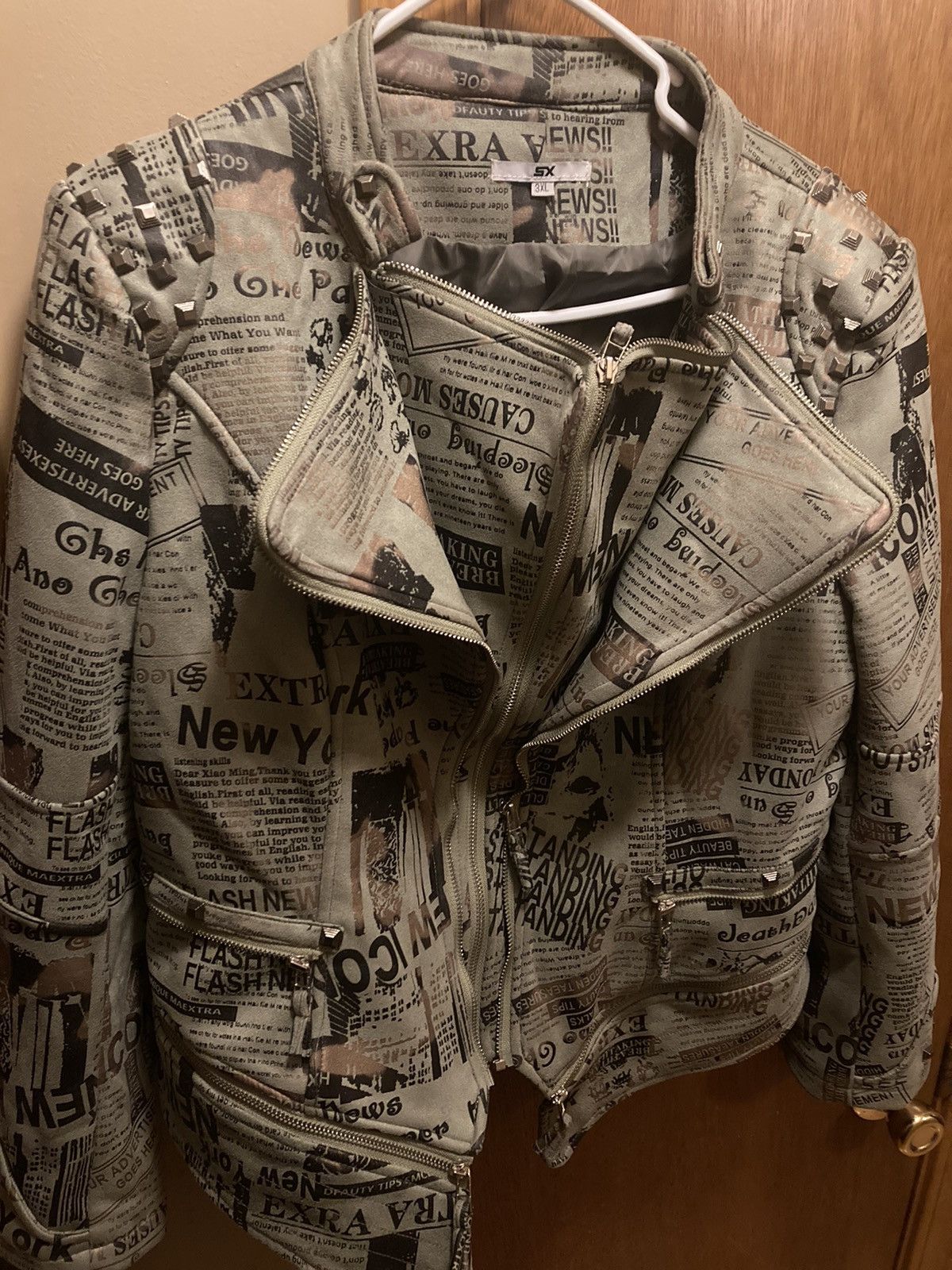 Vintage Fashion SX Biker Jacket Size 3XL / US 20-22 - 1 Thumbnail