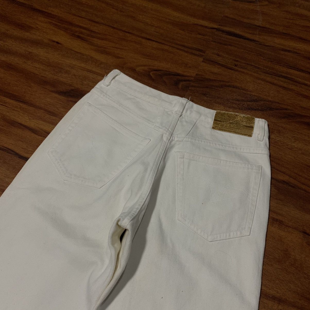 Marithe + Francois Girbaud Marithe Francois Girbaud White Denim Pant Size US 29 - 5 Thumbnail
