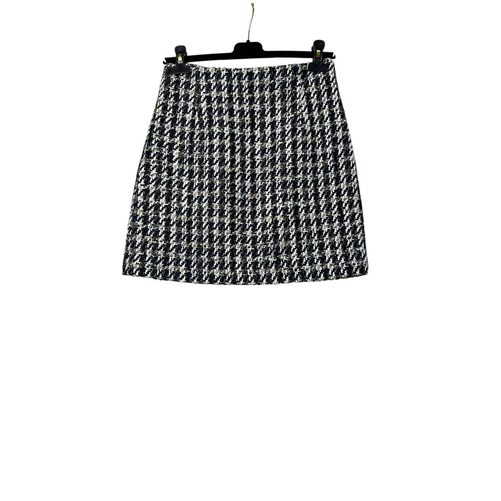 Sandro Sandro Houndstooth Decorative Buttons Skirt Sz.1 Size 27" / US 4 / IT 40 - 4 Thumbnail