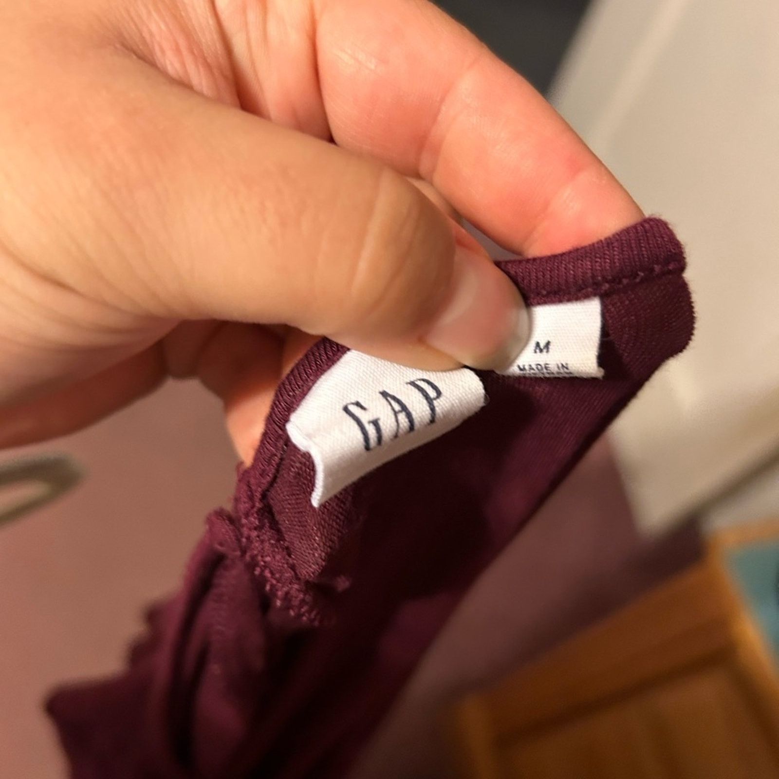Gap GAP BURGUNDY JERSEY KNIT ROMPER Size 30" / US 8 / IT 44 - 4 Thumbnail