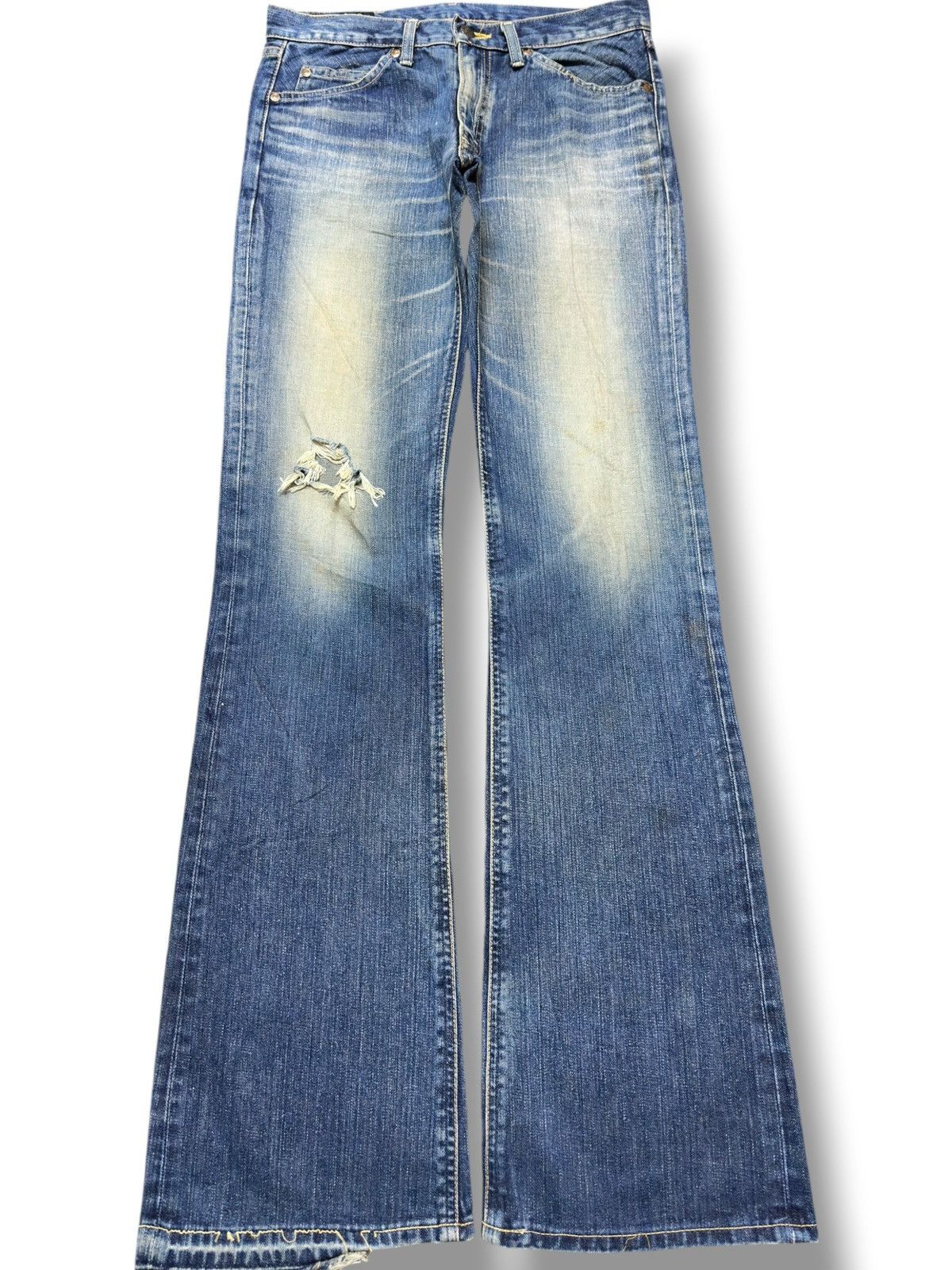 Lee Vintage Lee Riders Flare Mudwash Ripped Distressed Denim Size US 30 / EU 46 - 1 Thumbnail