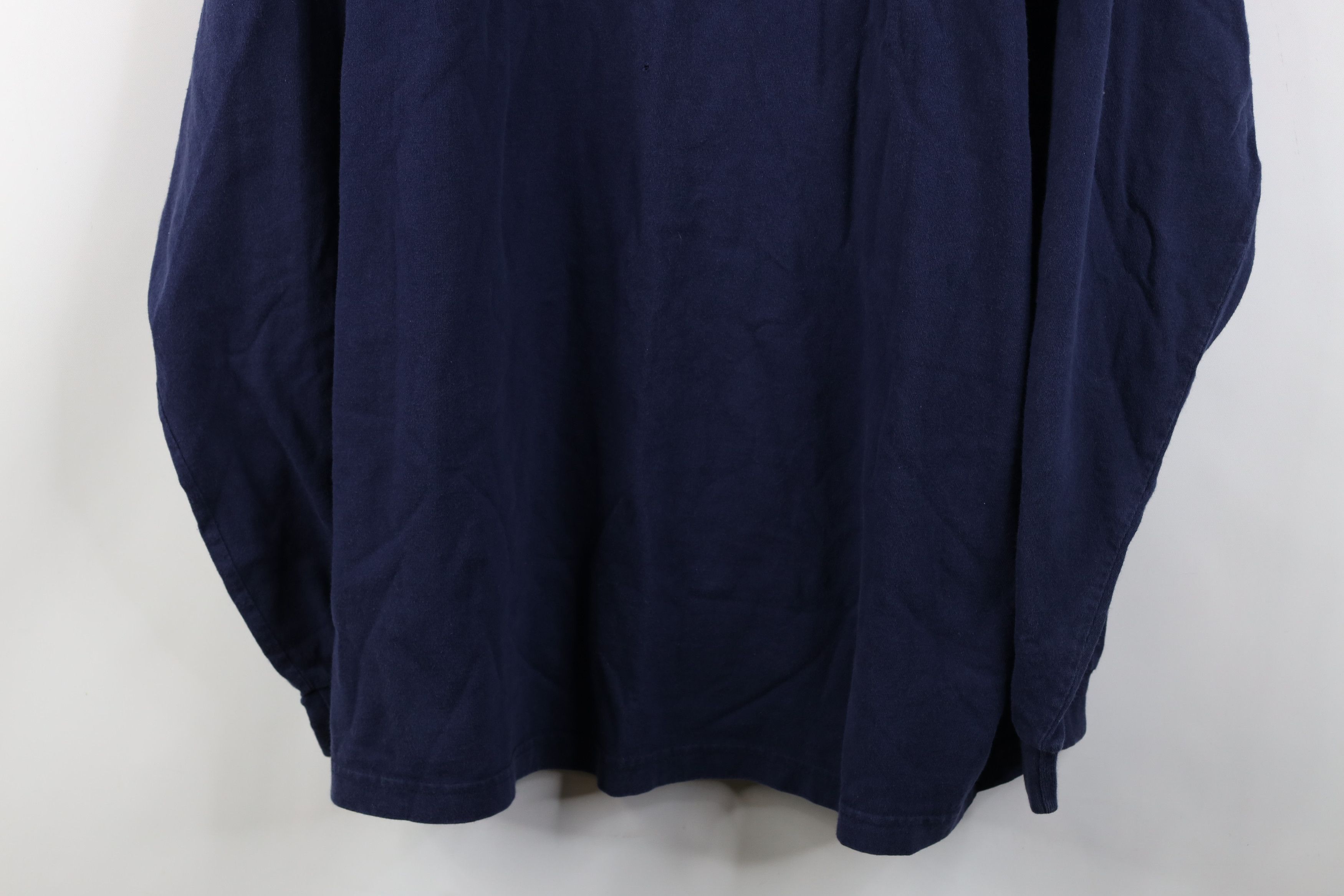 Vintage Vintage 90s Streetwear Cotton Long Sleeve T-Shirt Blue USA Size US XXL / EU 58 / 5 - 3 Thumbnail