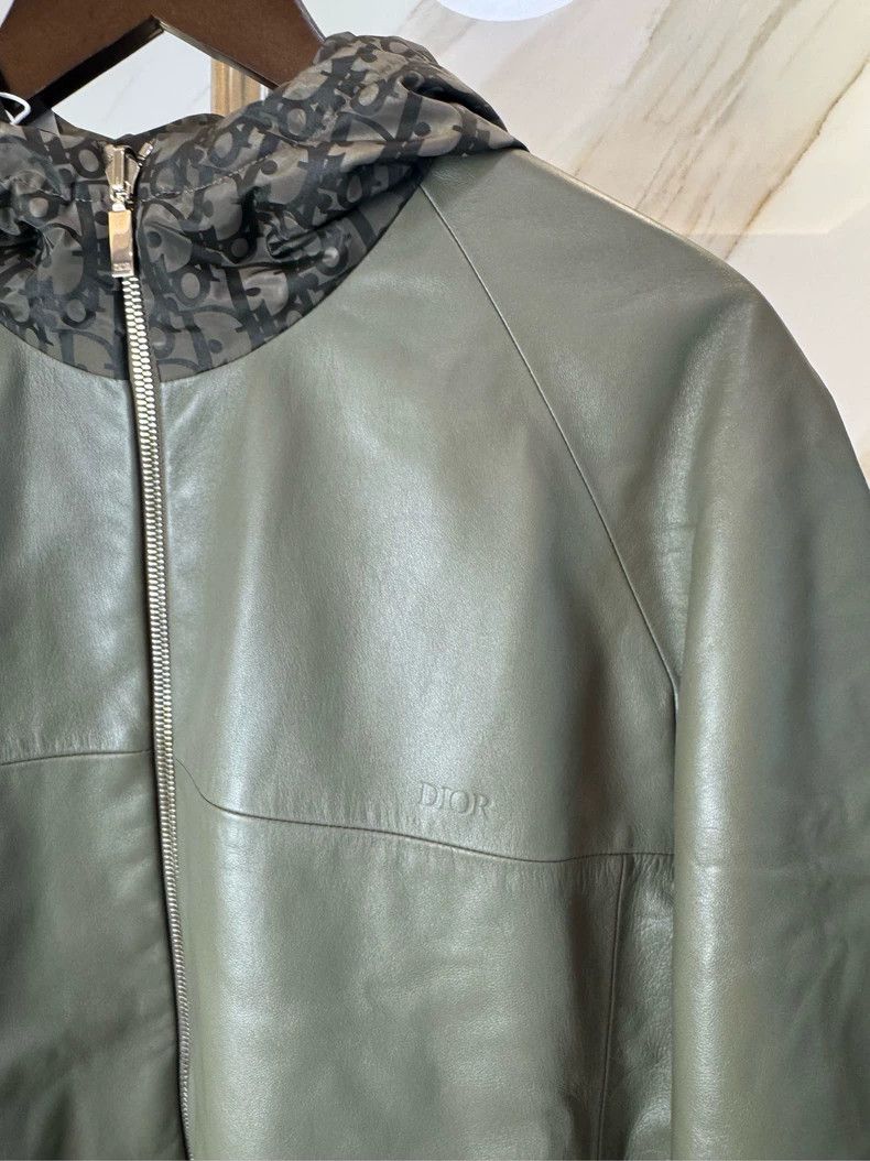 Dior Dior Wear hats on both sides and wear printed leather jacke Size US L / EU 52-54 / 3 - 5 Thumbnail