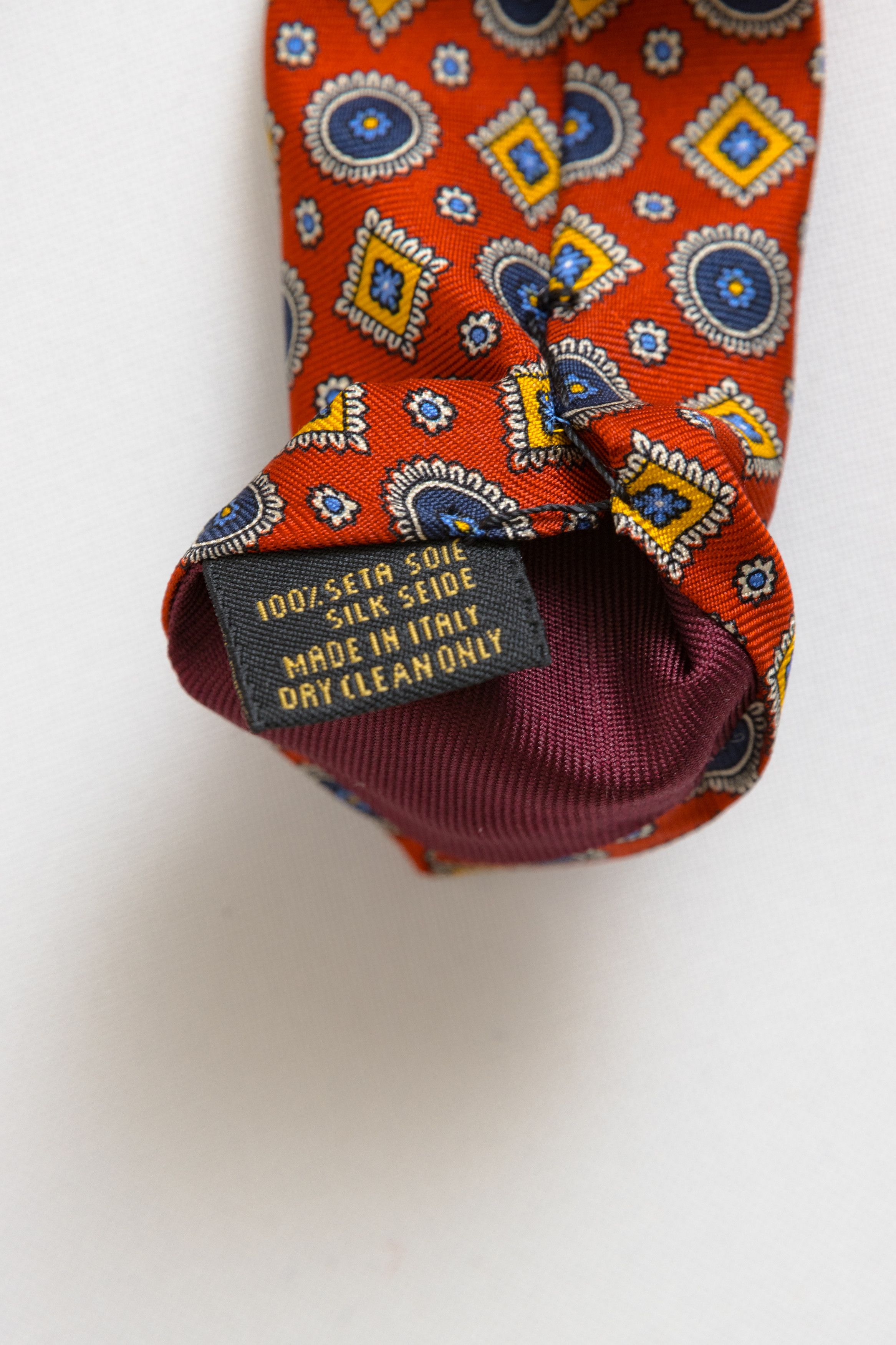 Vintage Carletti Handmade in Italy Tie abstract pattern necktie 08 Size ONE SIZE - 5 Thumbnail