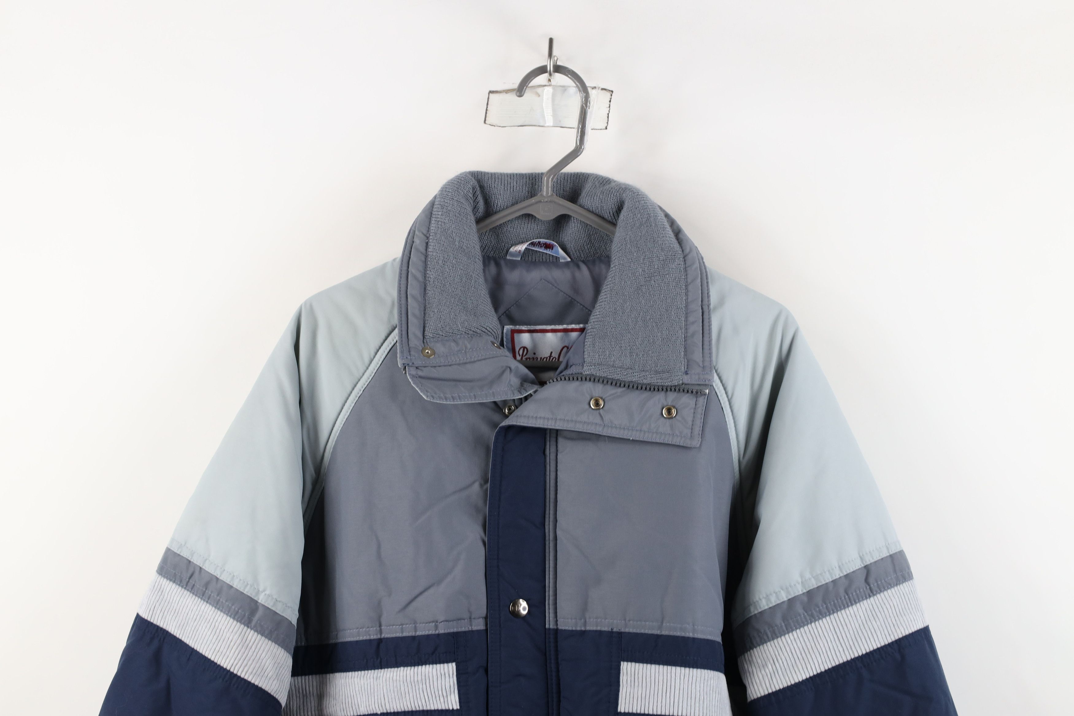 Vintage Vintage 80s 90s Streetwear Block Corduroy Trim Puffer Jacket Size US M / EU 48-50 / 2 - 2 Thumbnail