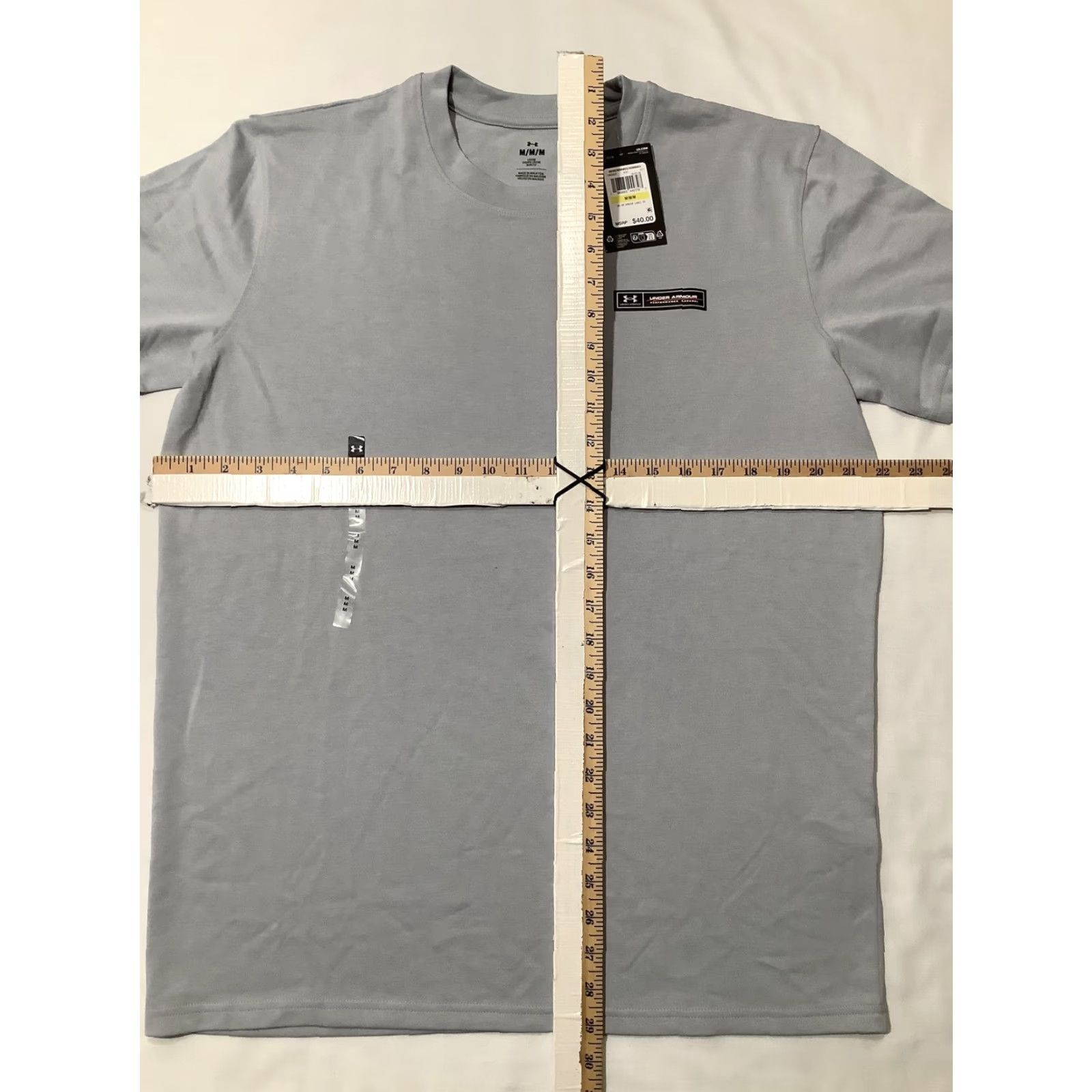 Under Armour Under Armour Shirt Mens Medium Gray UA HMI Armour Label SS Tagless Casual Tee Size US M / EU 48-50 / 2 - 7 Thumbnail