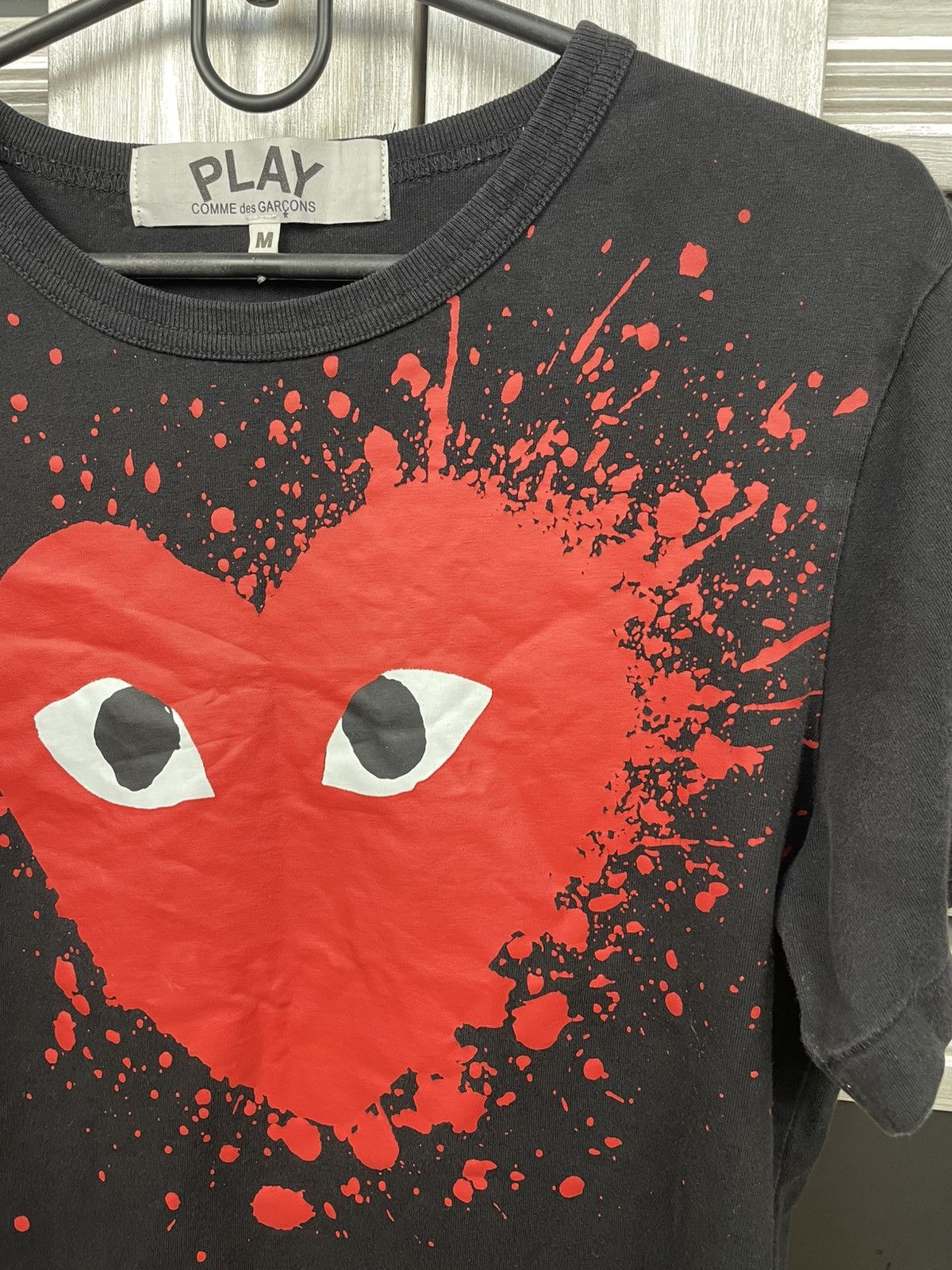 Comme des Garcons PLAY Comme Des Gargons Play Heart Splatter Tee Rare T Shirt Size US M / EU 48-50 / 2 - 3 Thumbnail