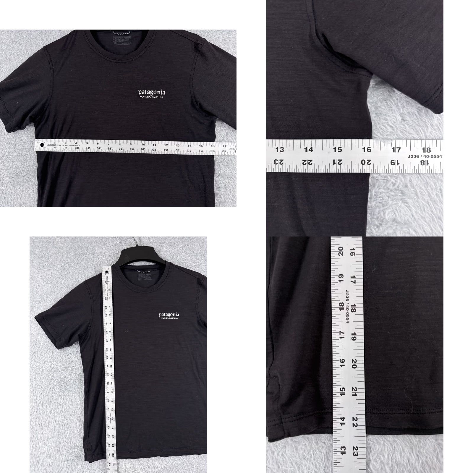 Patagonia VINTAGE Patagoni a Shirt Men Extra Small Black Short Sleeve Crew Neck 100% Polyester Size US XS / EU 42 / 0 - 8 Thumbnail