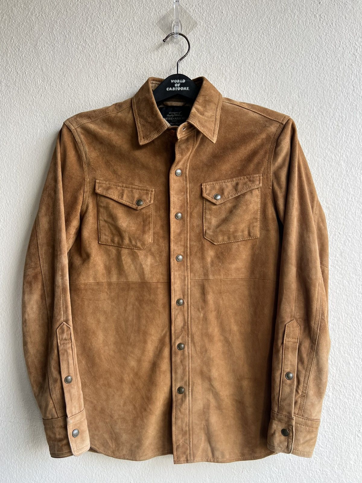 Leather United Arrows Goatskin Suede Leather Western Shirt Size US S / EU 44-46 / 1 - 1 Thumbnail