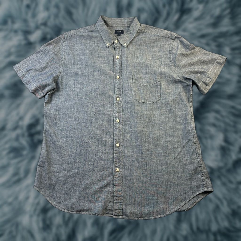 J.Crew J Crew Shirt Mens Extra Large Blue Chambray Button Up Size US XL / EU 56 / 4 - 1 Thumbnail