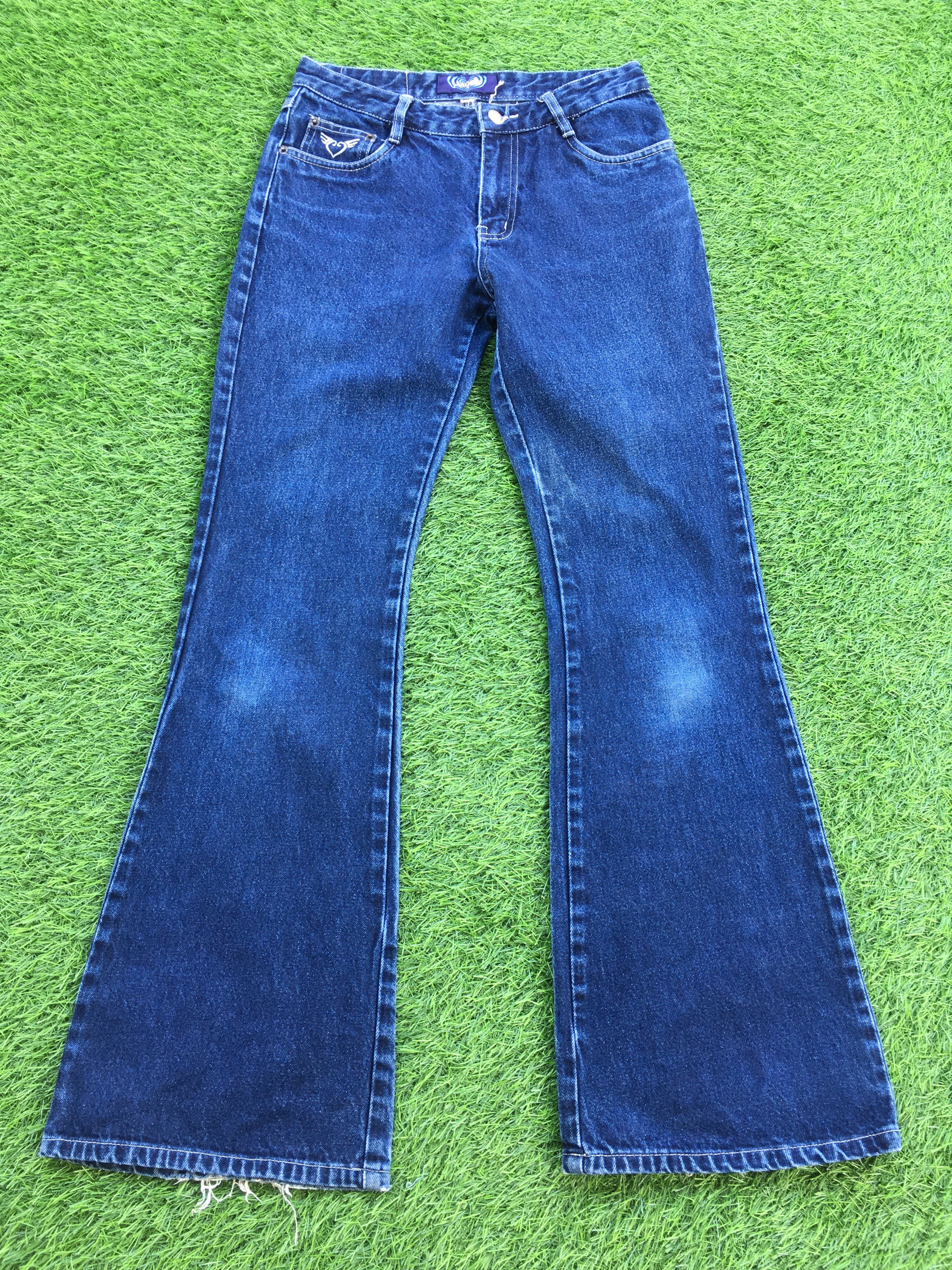 Designer × Jean Angels Jeanswear Low Rise Flare Jeans D-944 Size 25" / US 0 / IT 36 - 1 Thumbnail