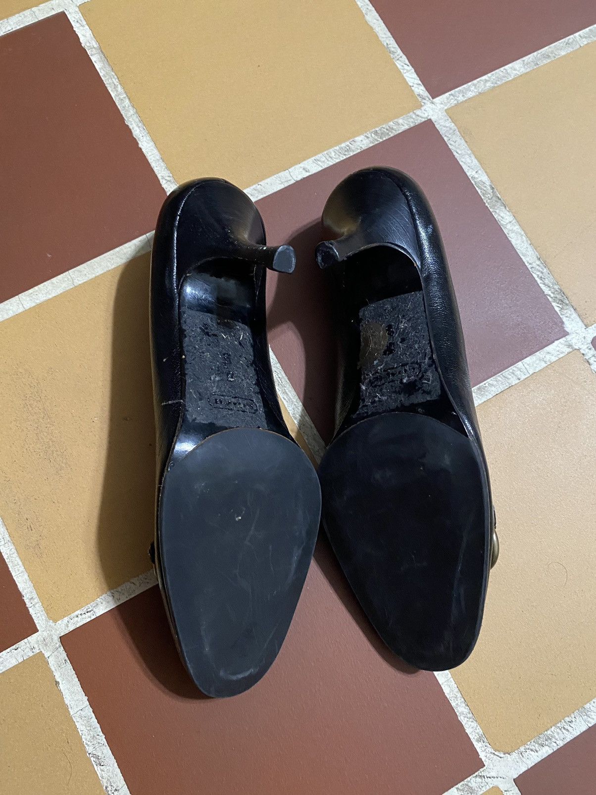 Coach Vintage Coach Aubry Black Leather Kitten Heel Loafers 6D Size US 6 / IT 36 - 6 Thumbnail