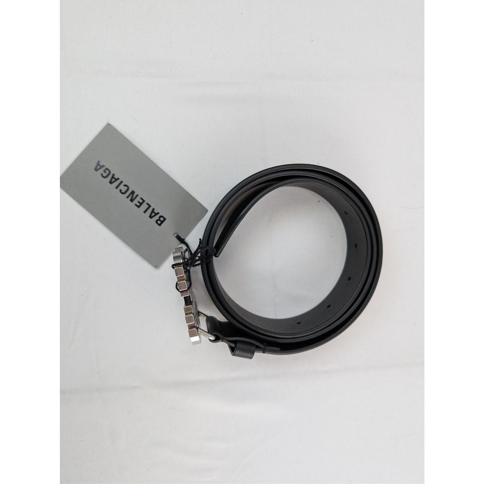 Balenciaga o1rshd1 Size: 85cm / Natural Calf Belt Crypto BB 35 in Black Size 34 - 15 Thumbnail