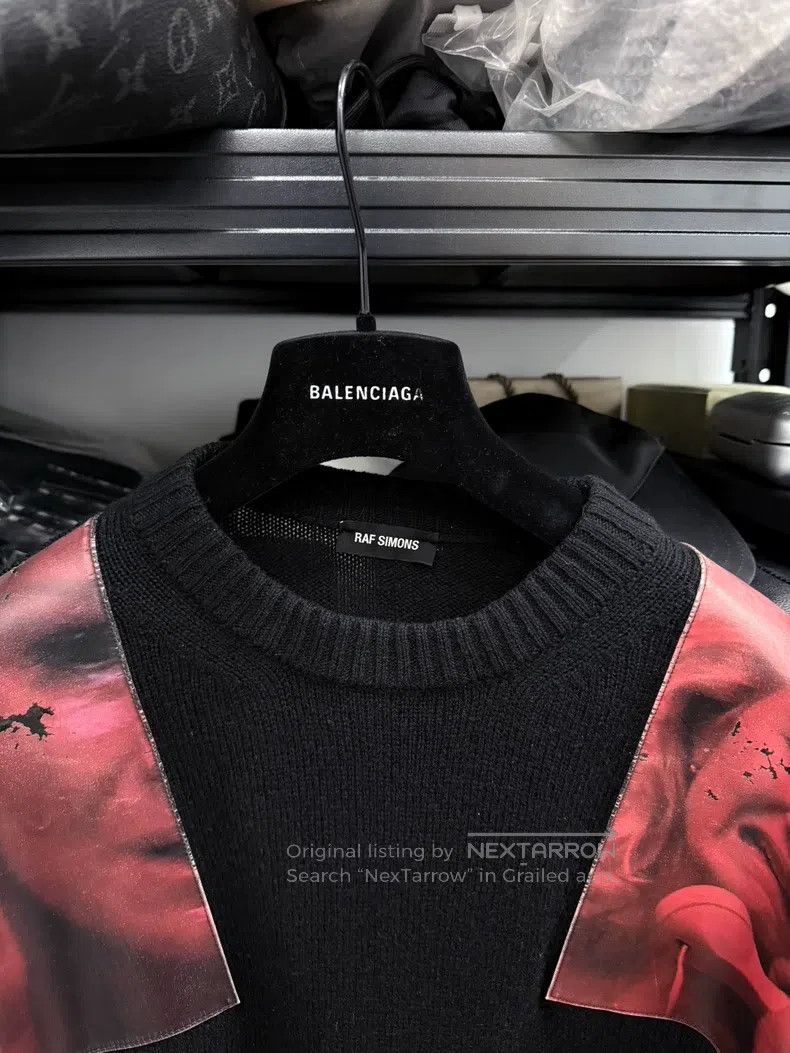 Raf Simons Raf Simons 19aw Portrait silhouette patch sweater Size US S / EU 44-46 / 1 - 4 Thumbnail