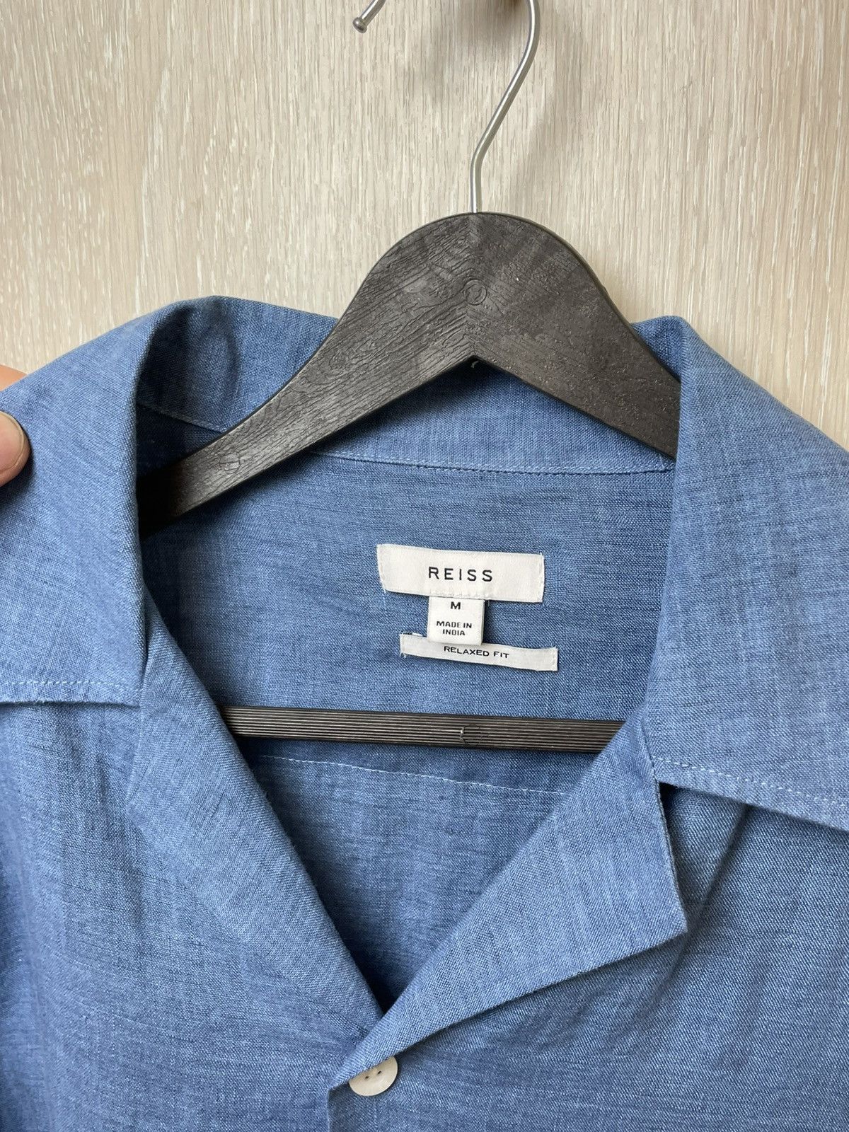 Reiss Mens Reiss shirts button up cotton linen luxury size M Size US M / EU 48-50 / 2 - 3 Thumbnail
