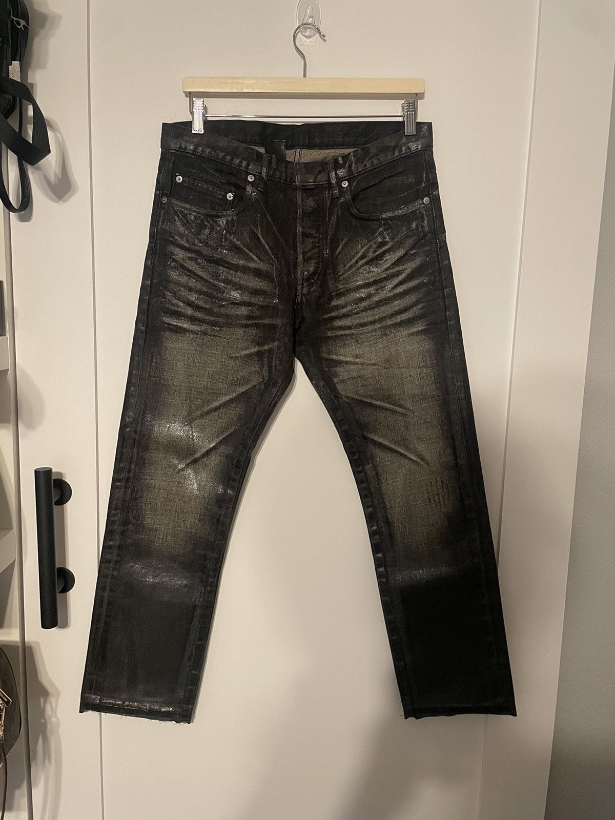 image of Dior Homme Hedi Slimane Luster Jeans in Black, Men's (Size 30)