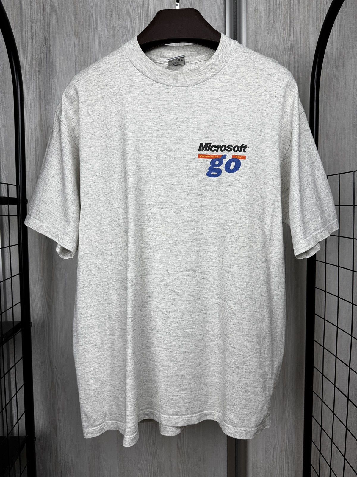 Jerzees Jerzees Vintage 90s Microsoft GO grey rare tee shirt Size US XL / EU 56 / 4 - 1 Thumbnail
