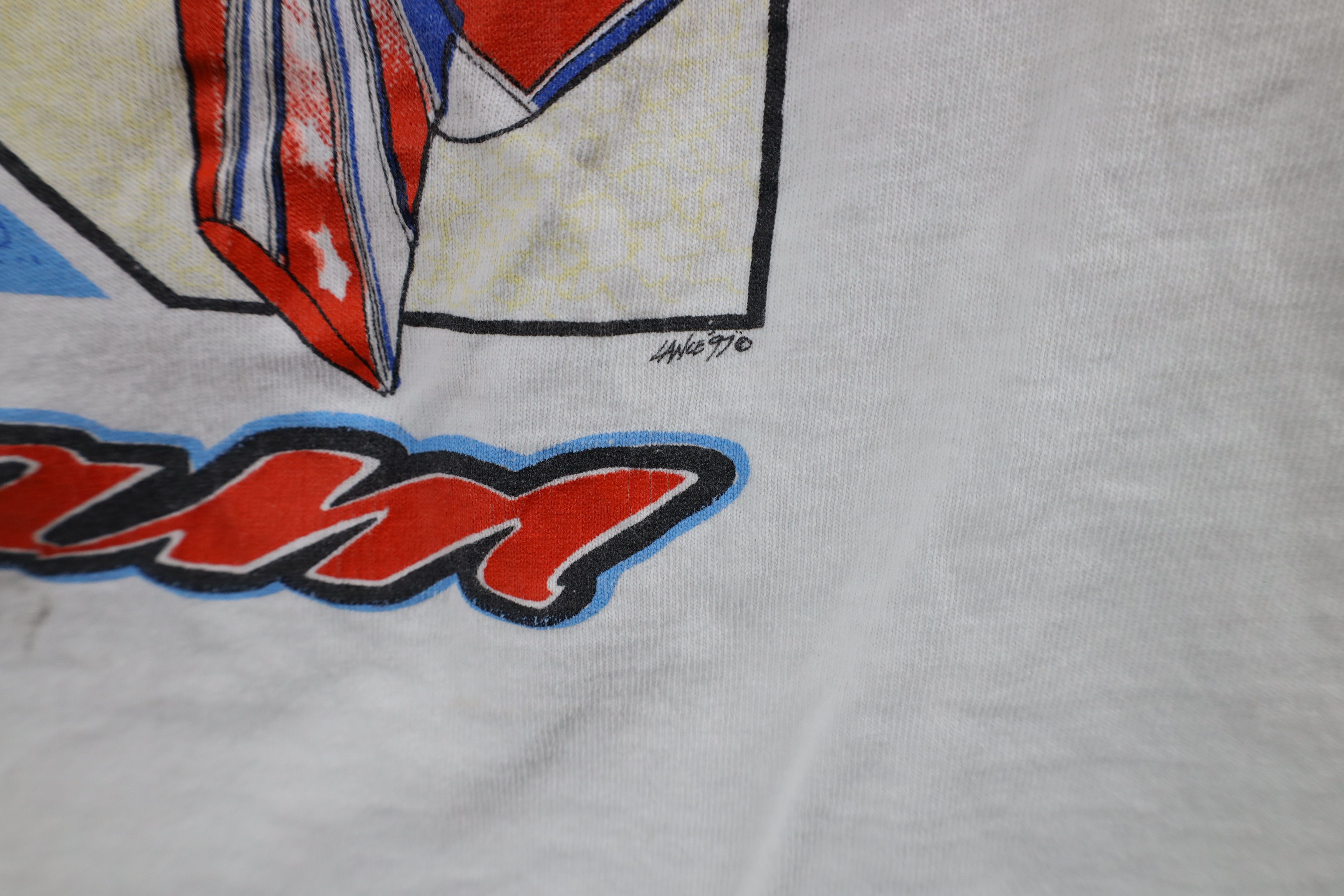 Vintage Vintage 90s Spell FINA Air Team All Over Print T-Shirt USA Size US XL / EU 56 / 4 - 5 Thumbnail