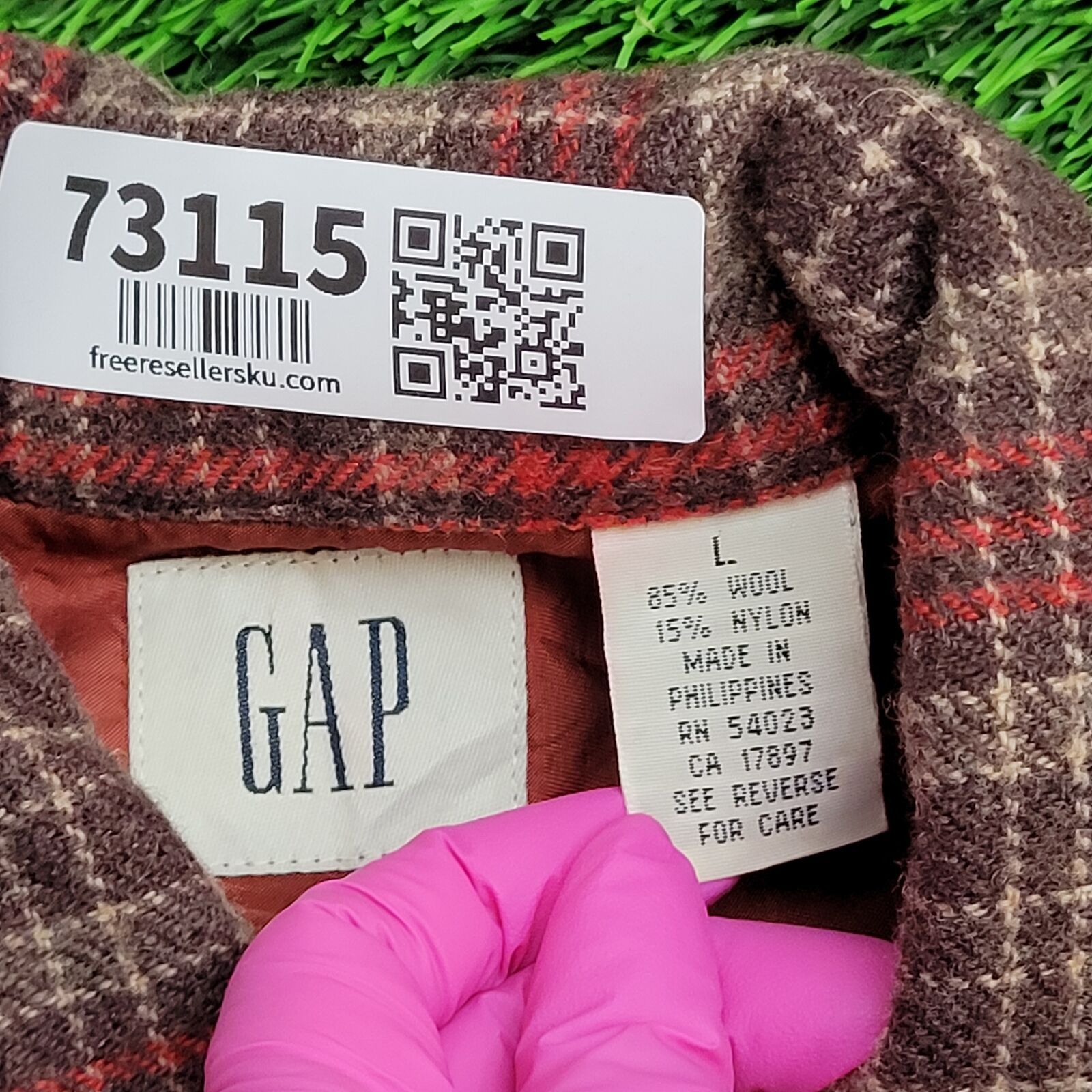 Gap VTG GAP Shirt Jacket Womens L/XL 24x28 Red Baggy Flannel Size XL / US 12-14 / IT 48-50 - 8 Thumbnail